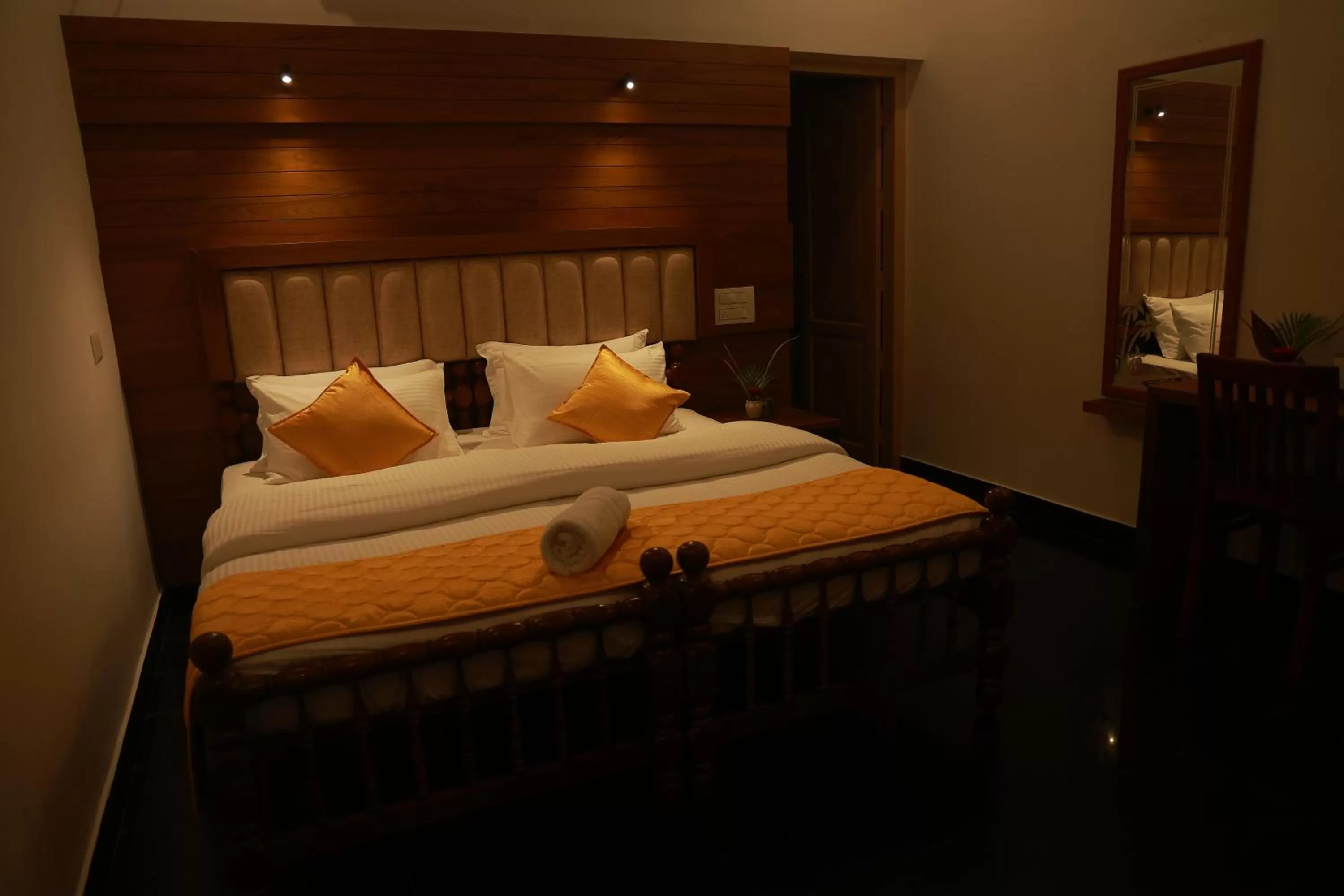 Bed in Ideal Ayurvedic Resort Kovalam