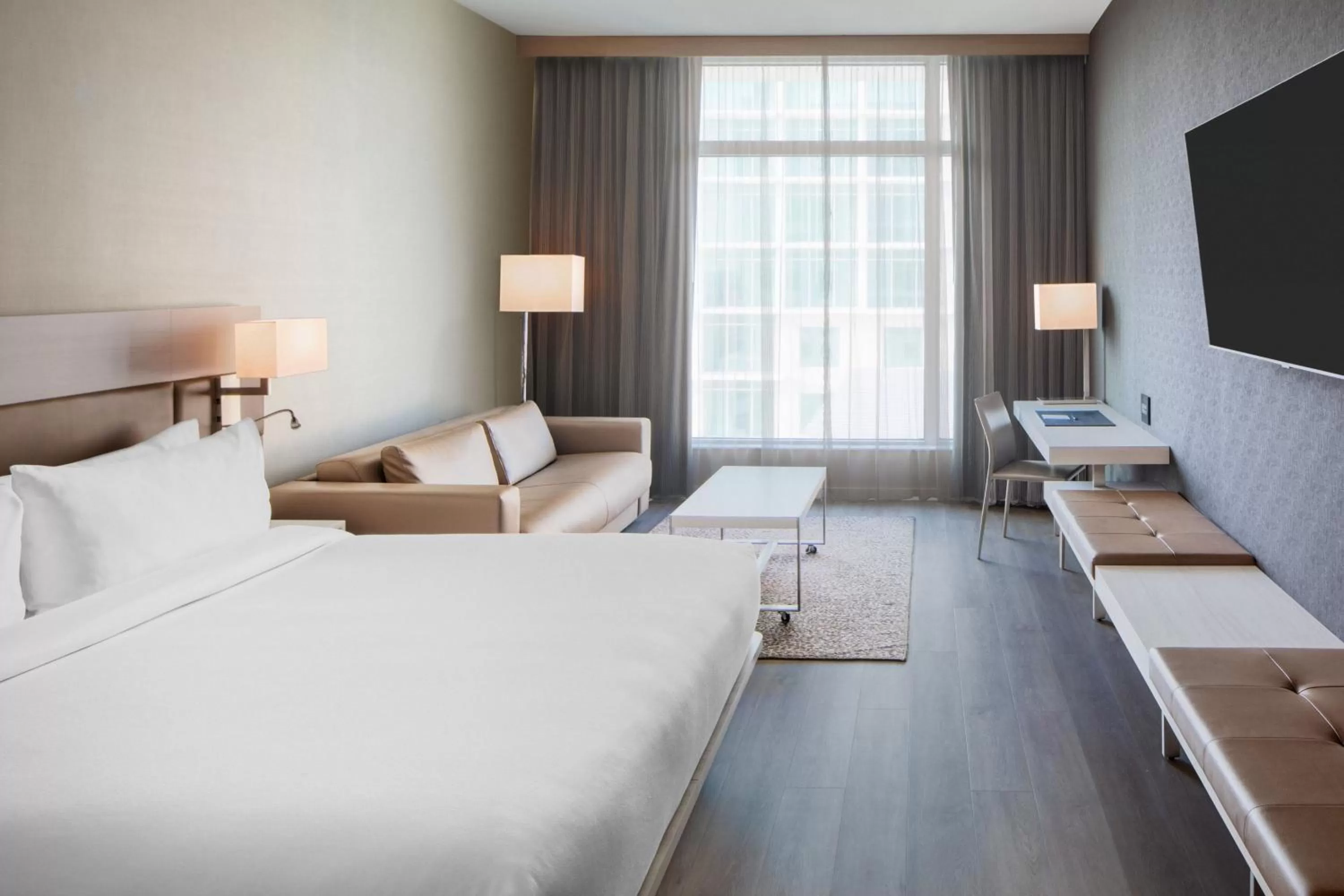 Photo of the whole room, Bed in AC Hotel by Marriott Fort Lauderdale Airport