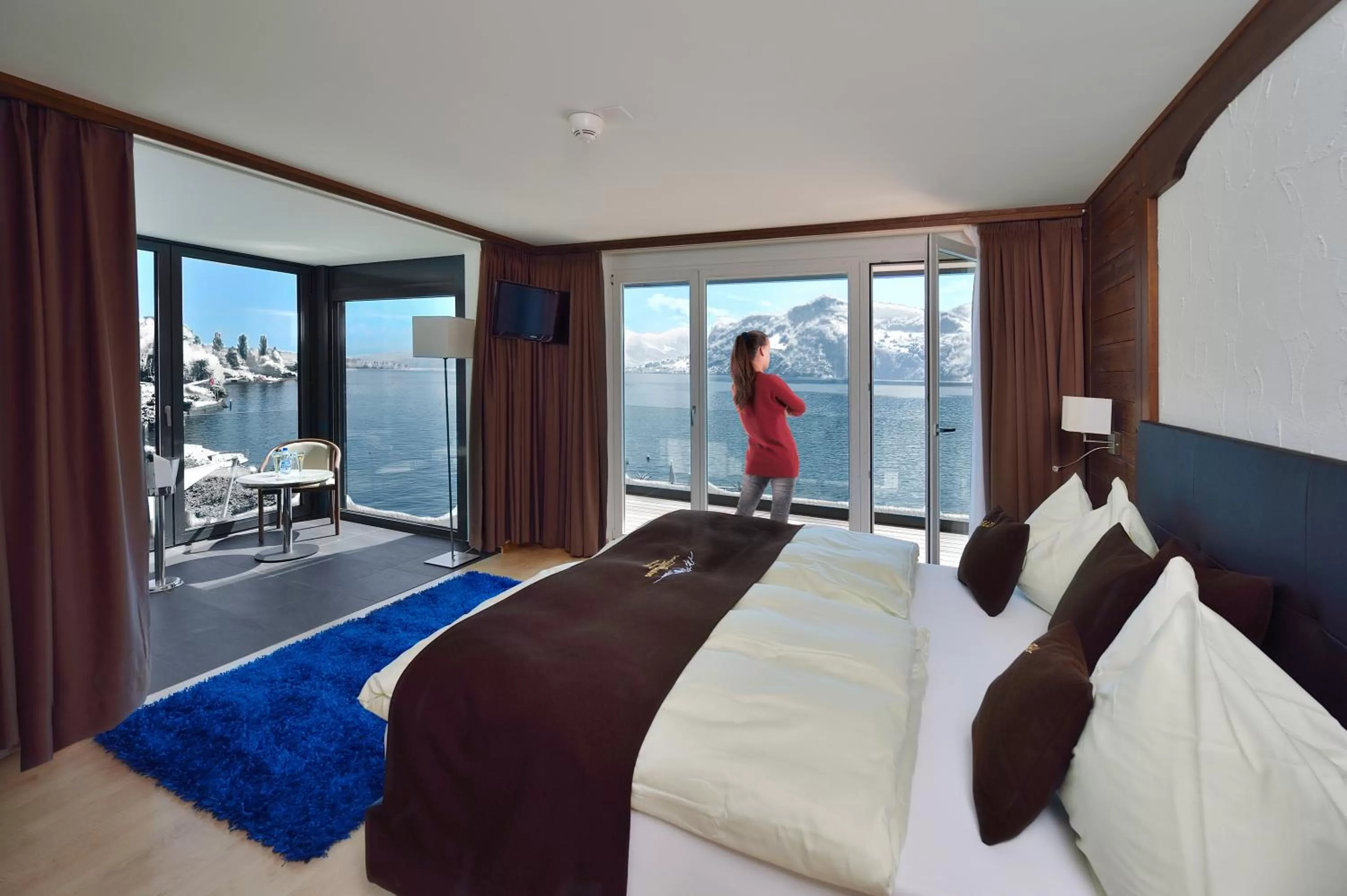 Decorative detail, Bed in Seehotel Pilatus