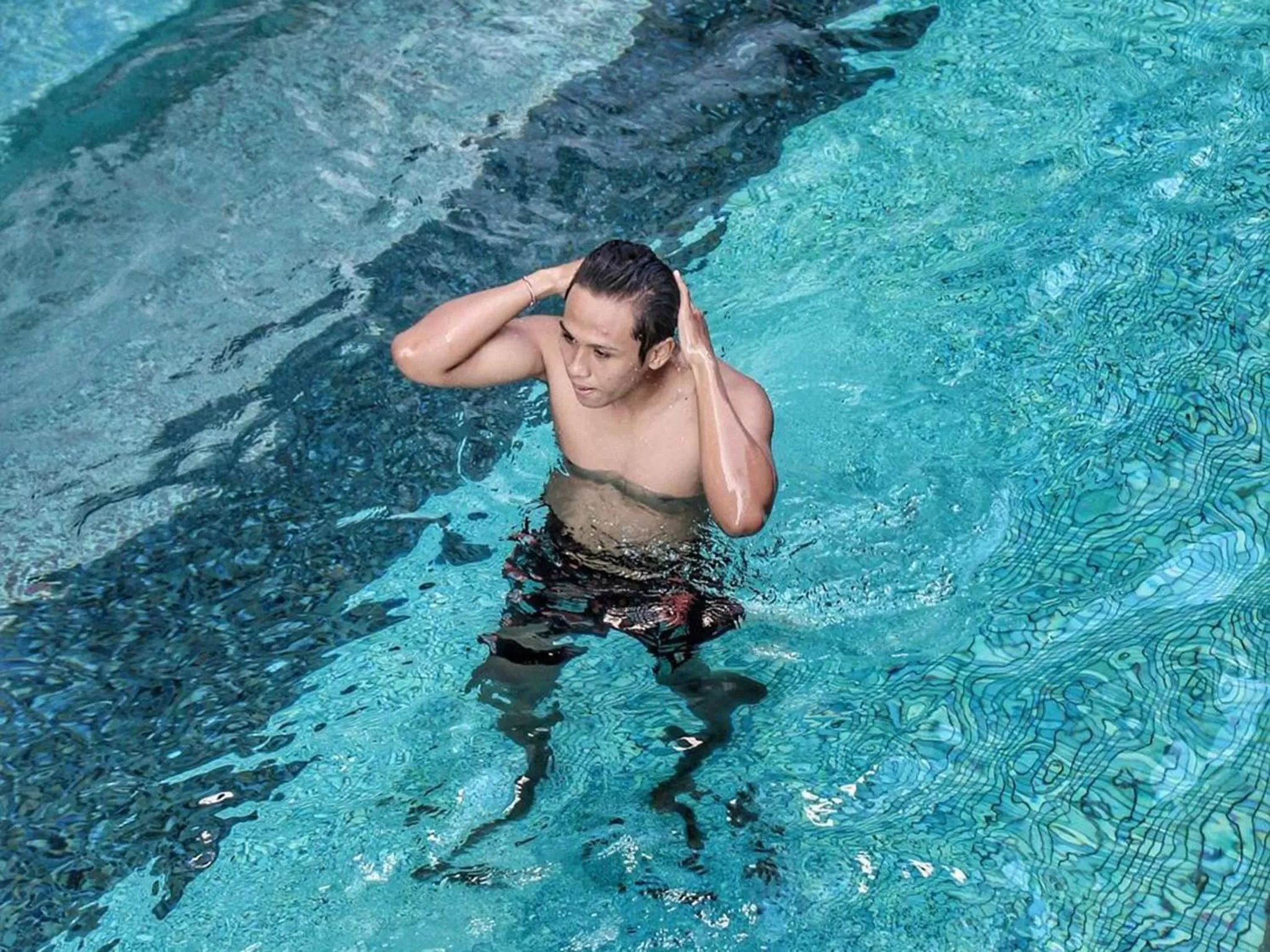 Pool view in Grand Livio Kuta Hotel