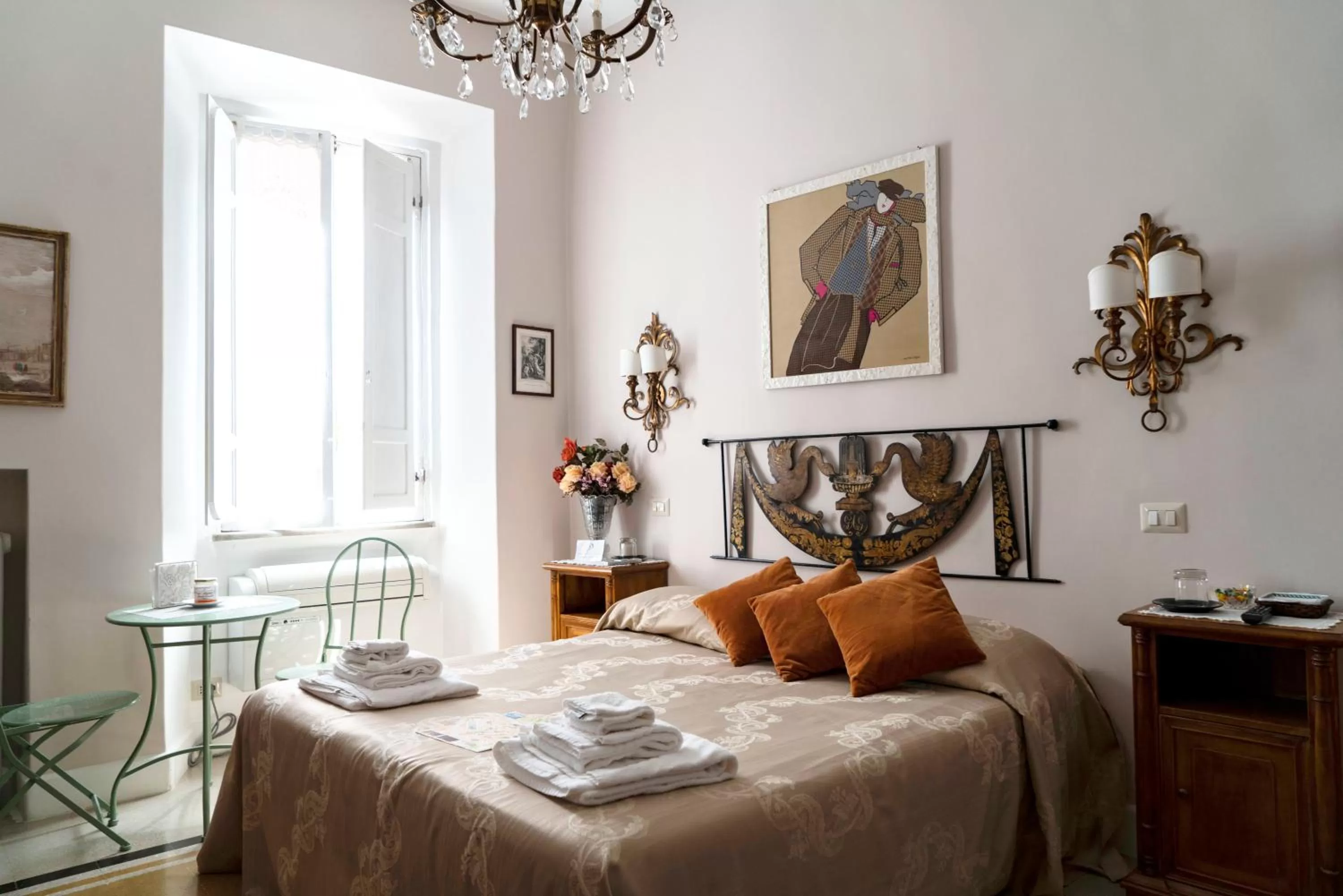 Bed in Dante's Hell B&B