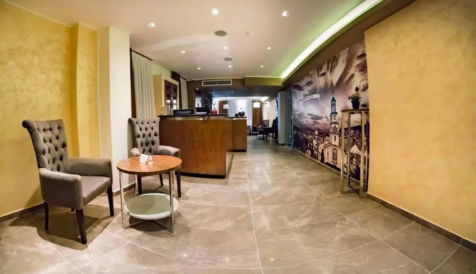 Lobby or reception in Central Hotel, Fitness and Spa