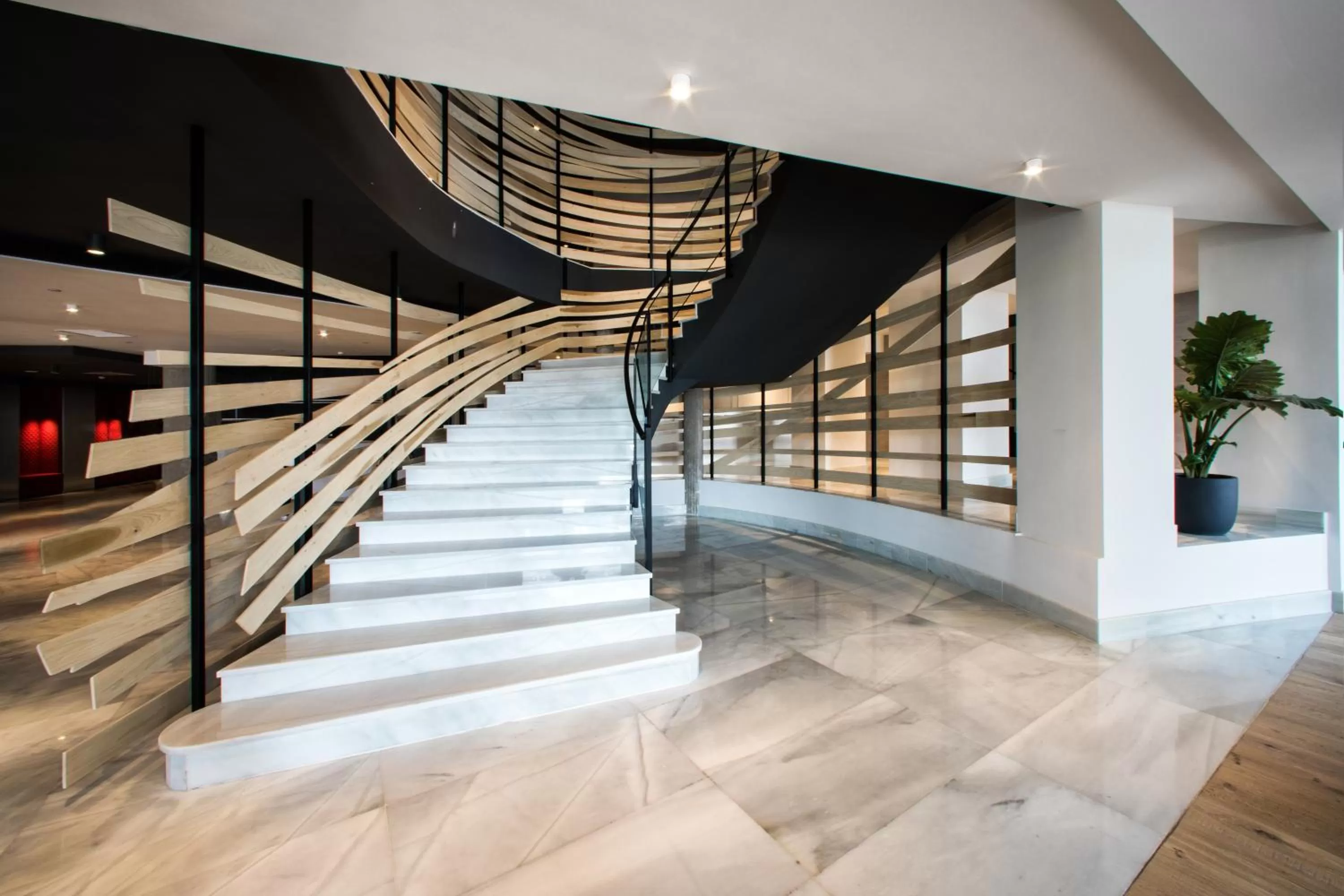 Lobby or reception in Hotel Riazor