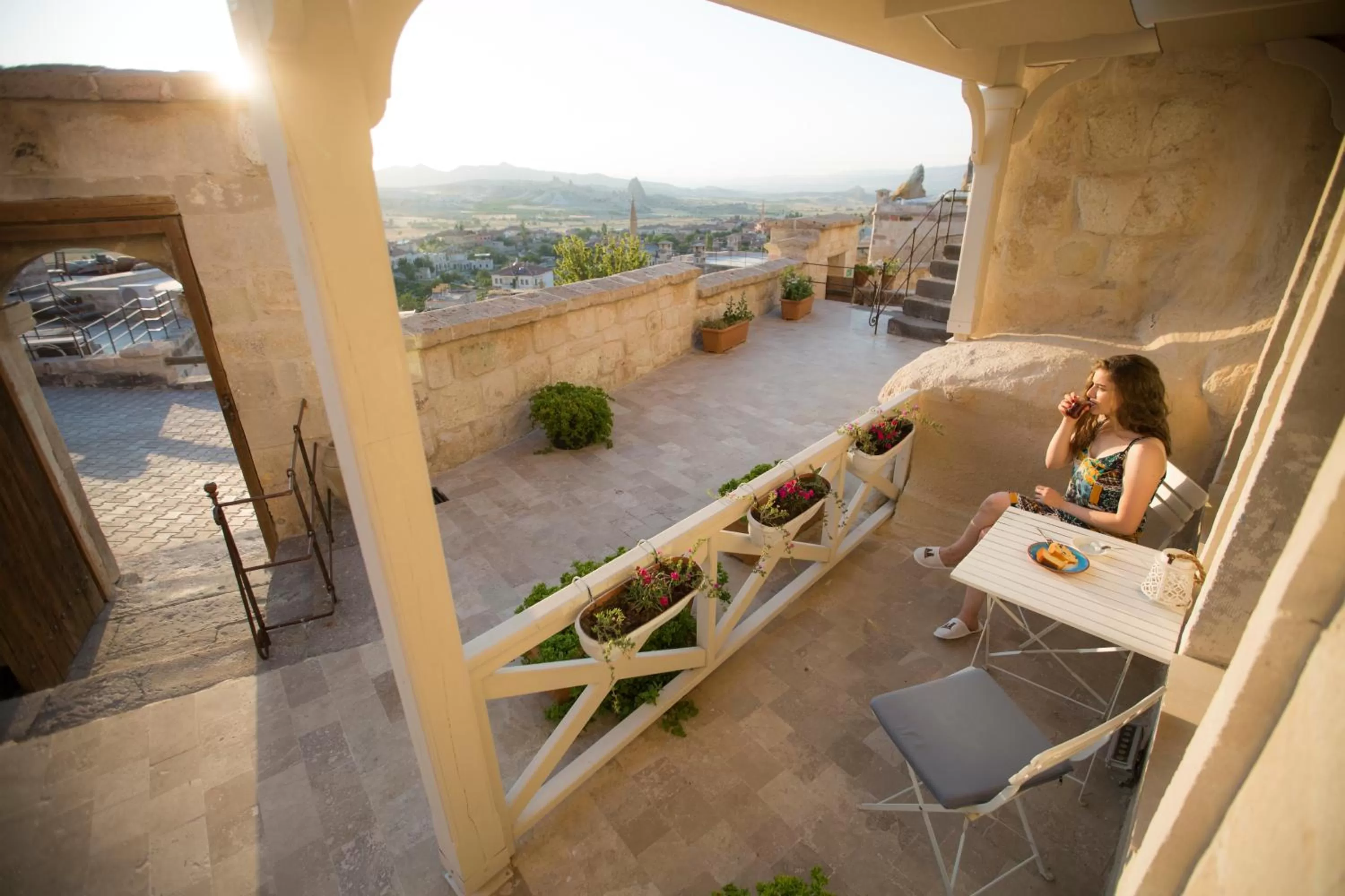 Balcony/Terrace in Azure Cave Suites - Cappadocia