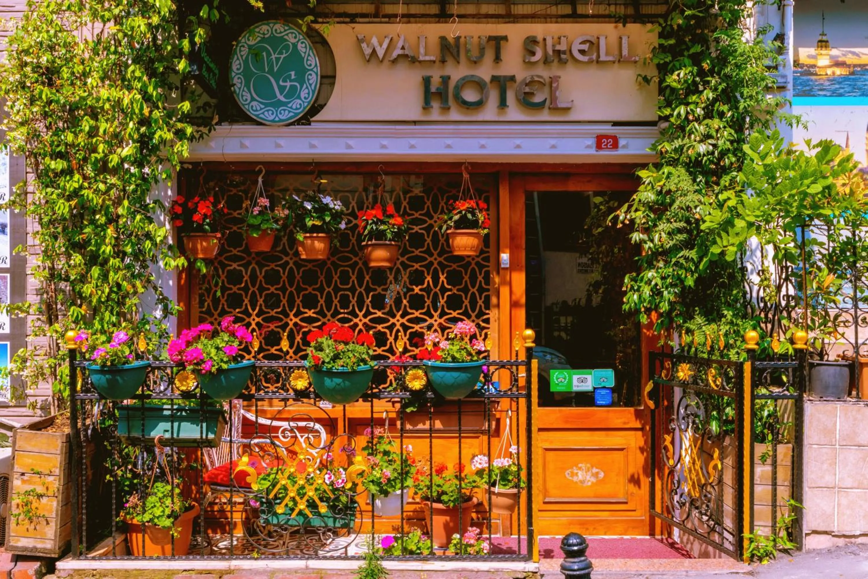 Facade/entrance in Walnut Shell Hotel