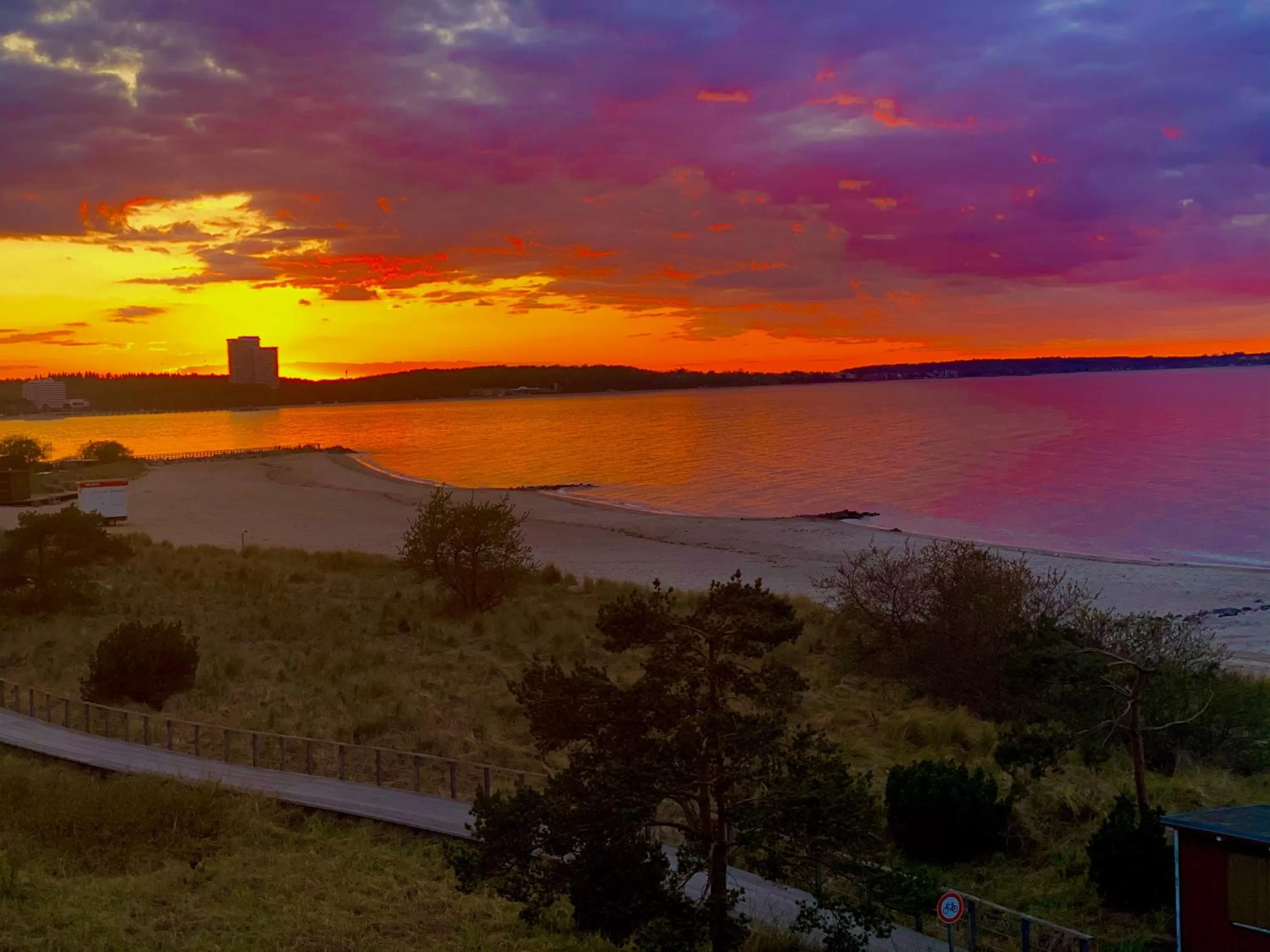 Sunset in Seaside-Strandhotel