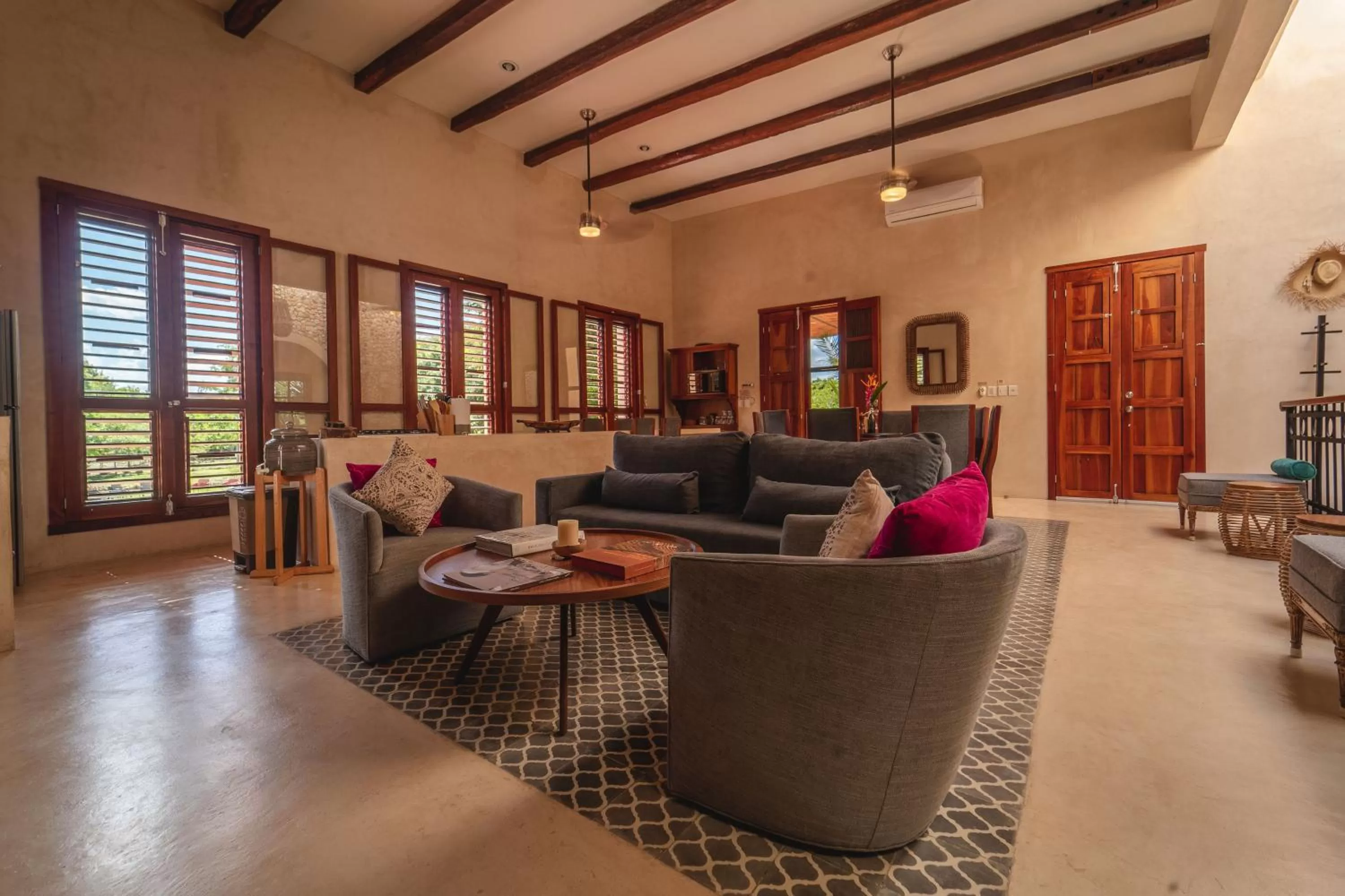 Living room in Destino Mío Mayan Jungle Retreat