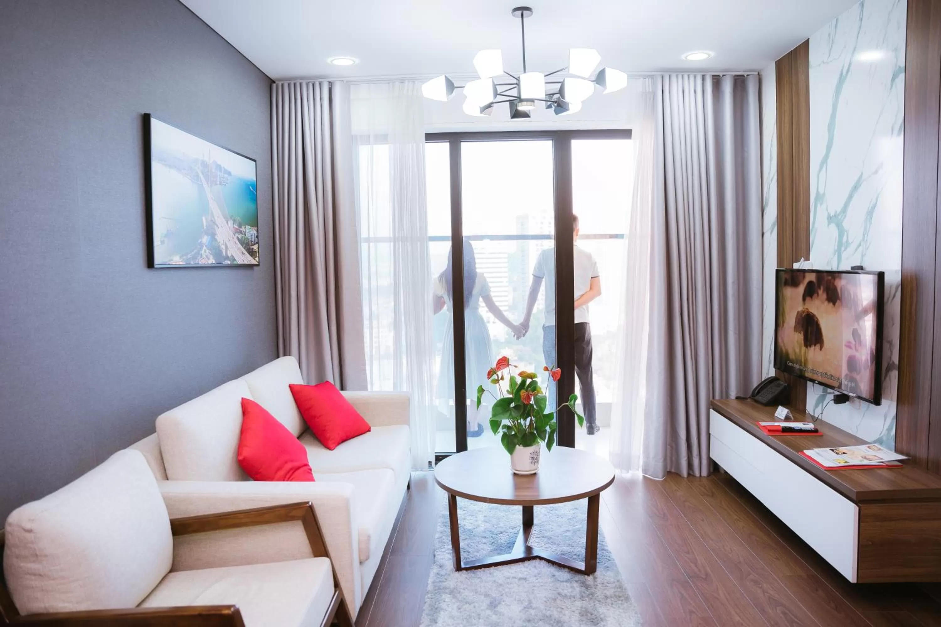 Balcony/Terrace, Bed in Ramada Hotel & Suites by Wyndham Halong Bay View