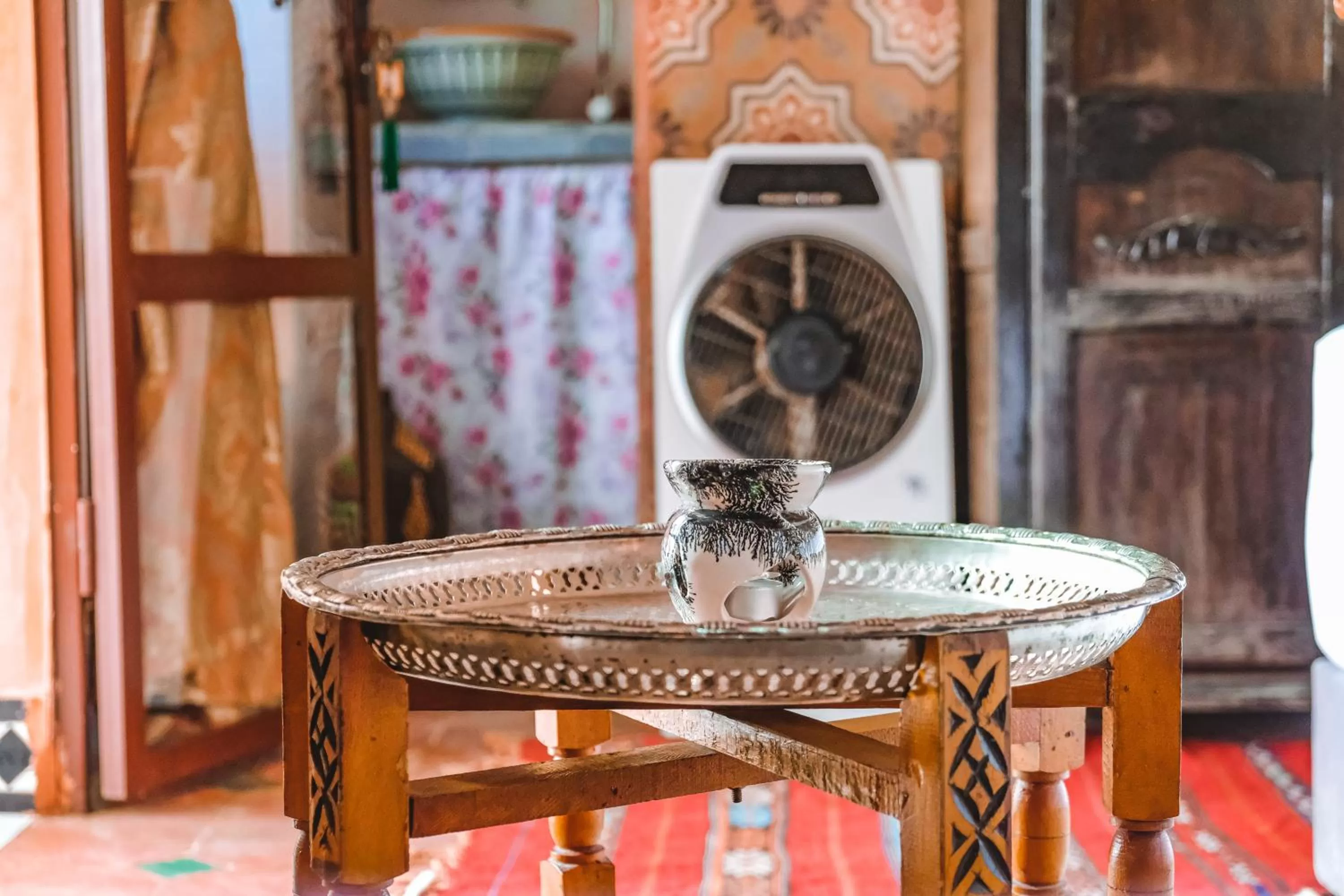 fireplace in Héritage Lalla Aicha Hotel & Spa