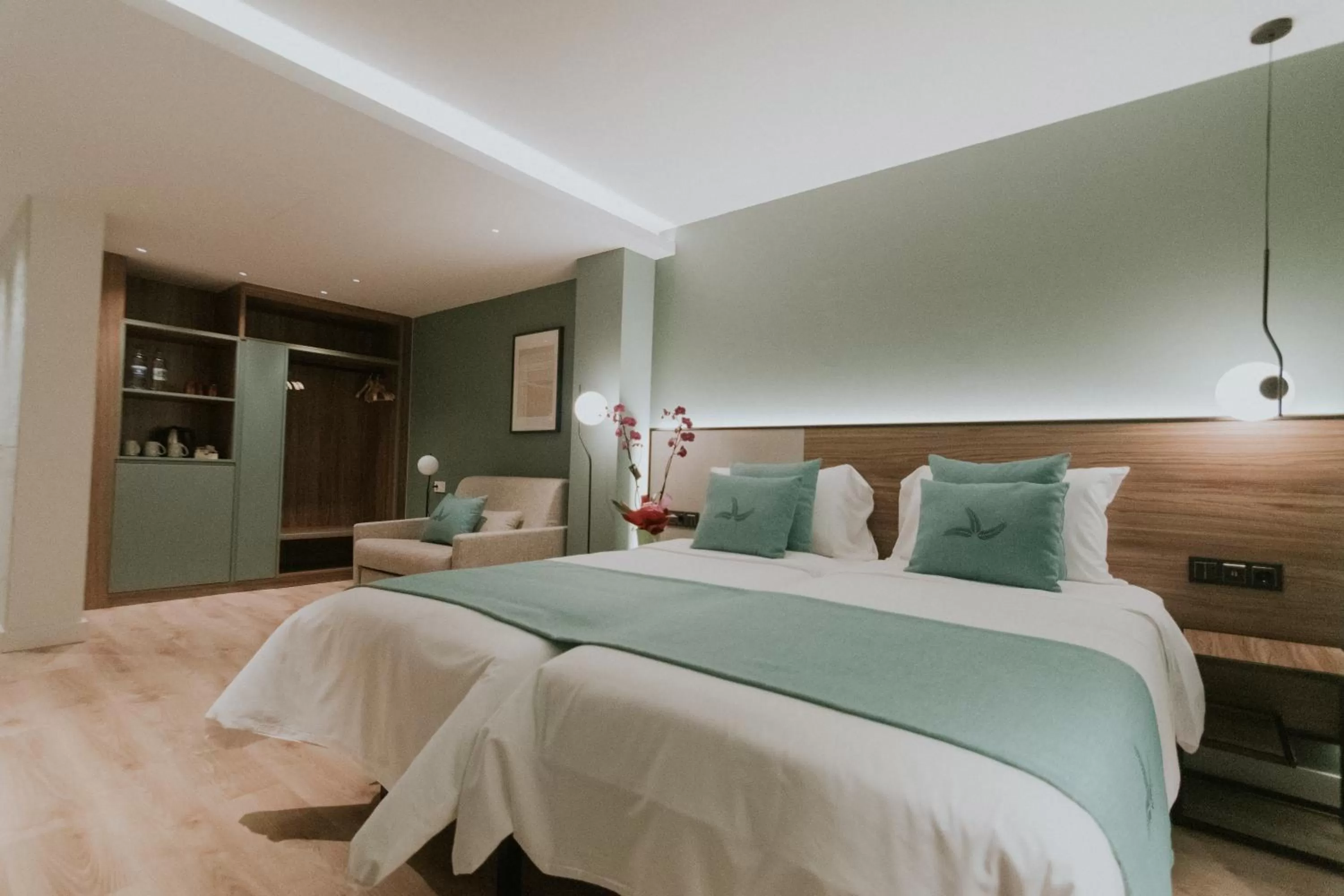 Bed in Catalina Plaza Hotel Sostenible