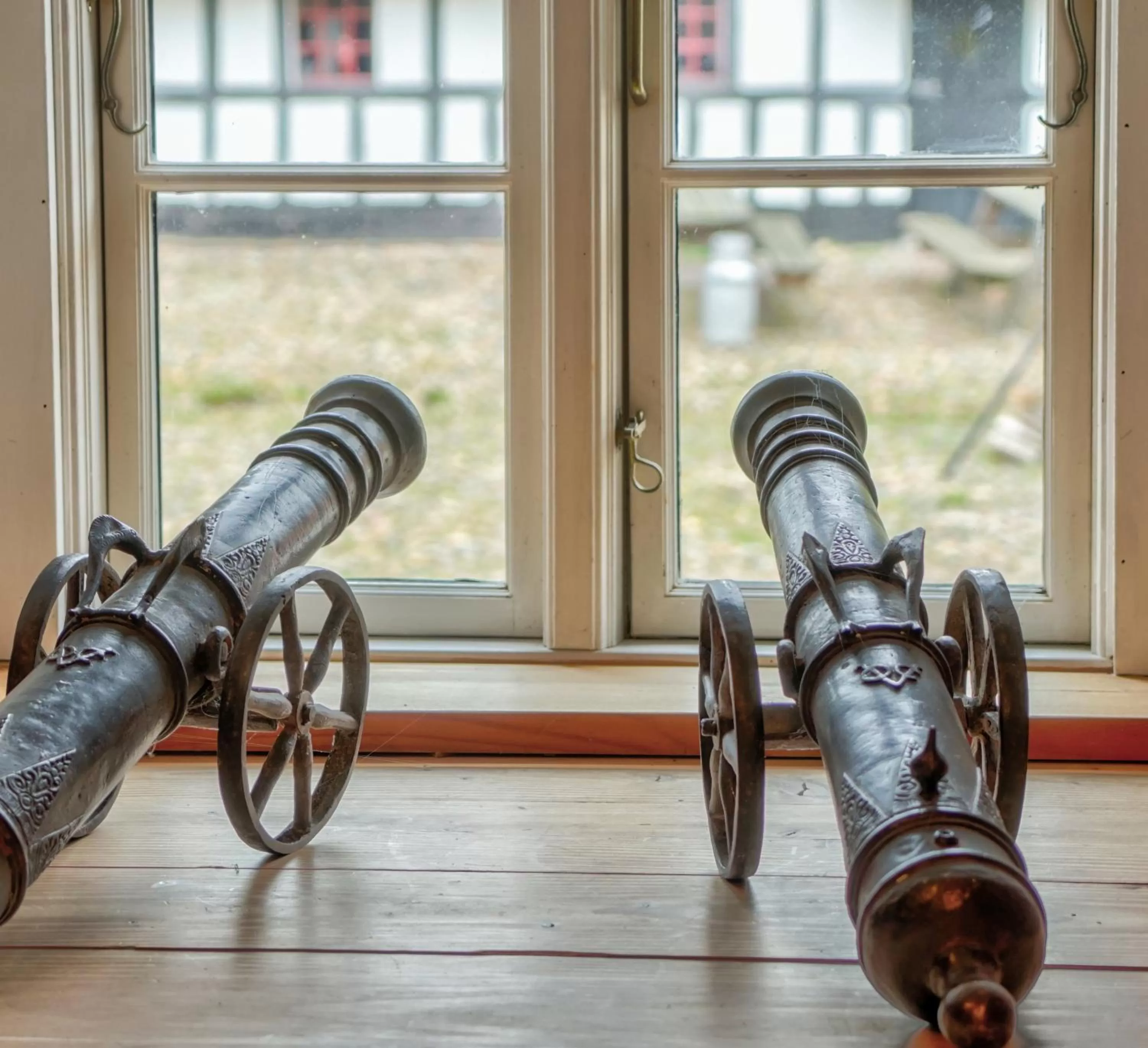 Inner courtyard view in Svostrup Kro