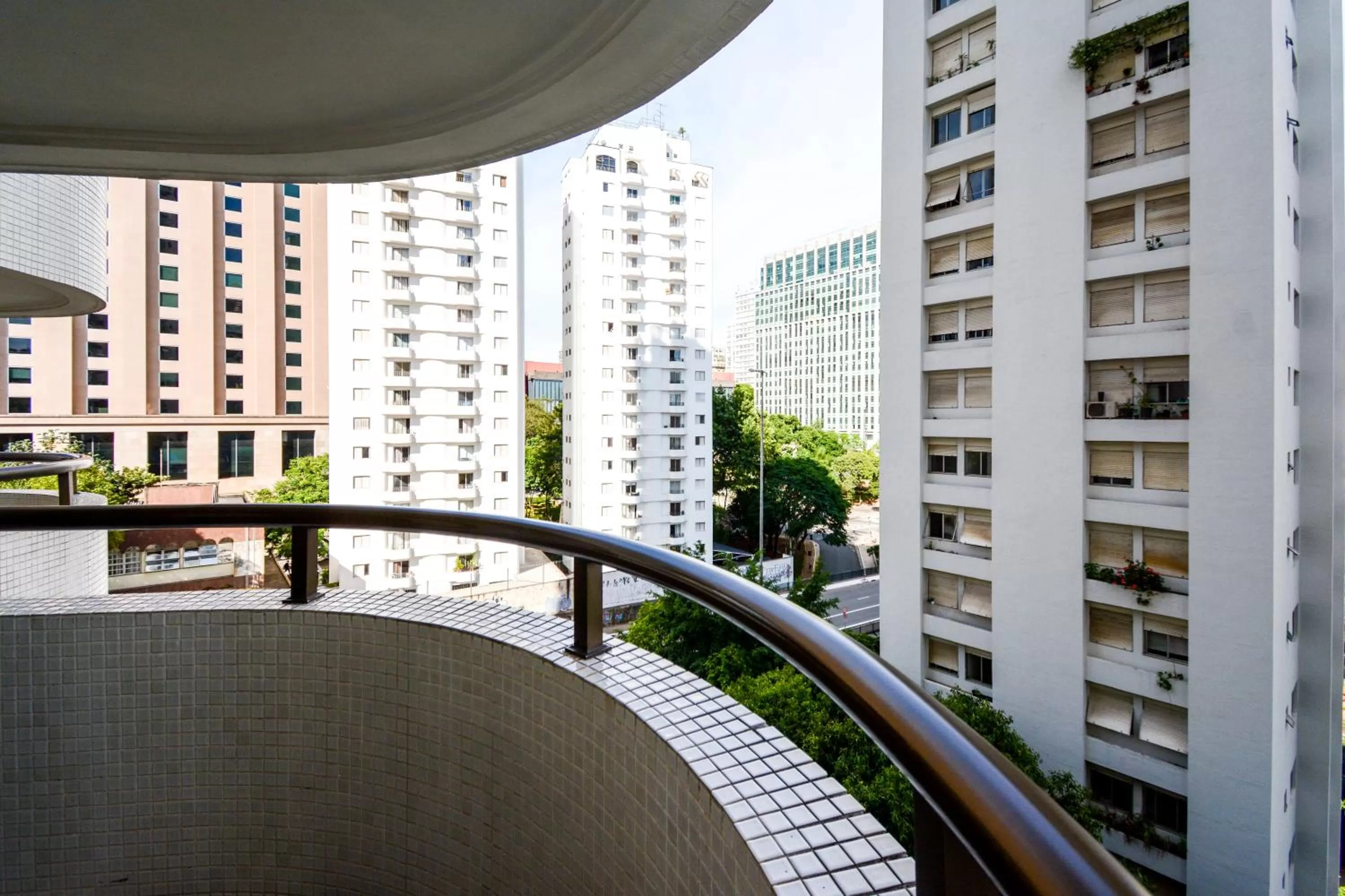 Balcony/Terrace in Wall Street Apartments by BnbHost