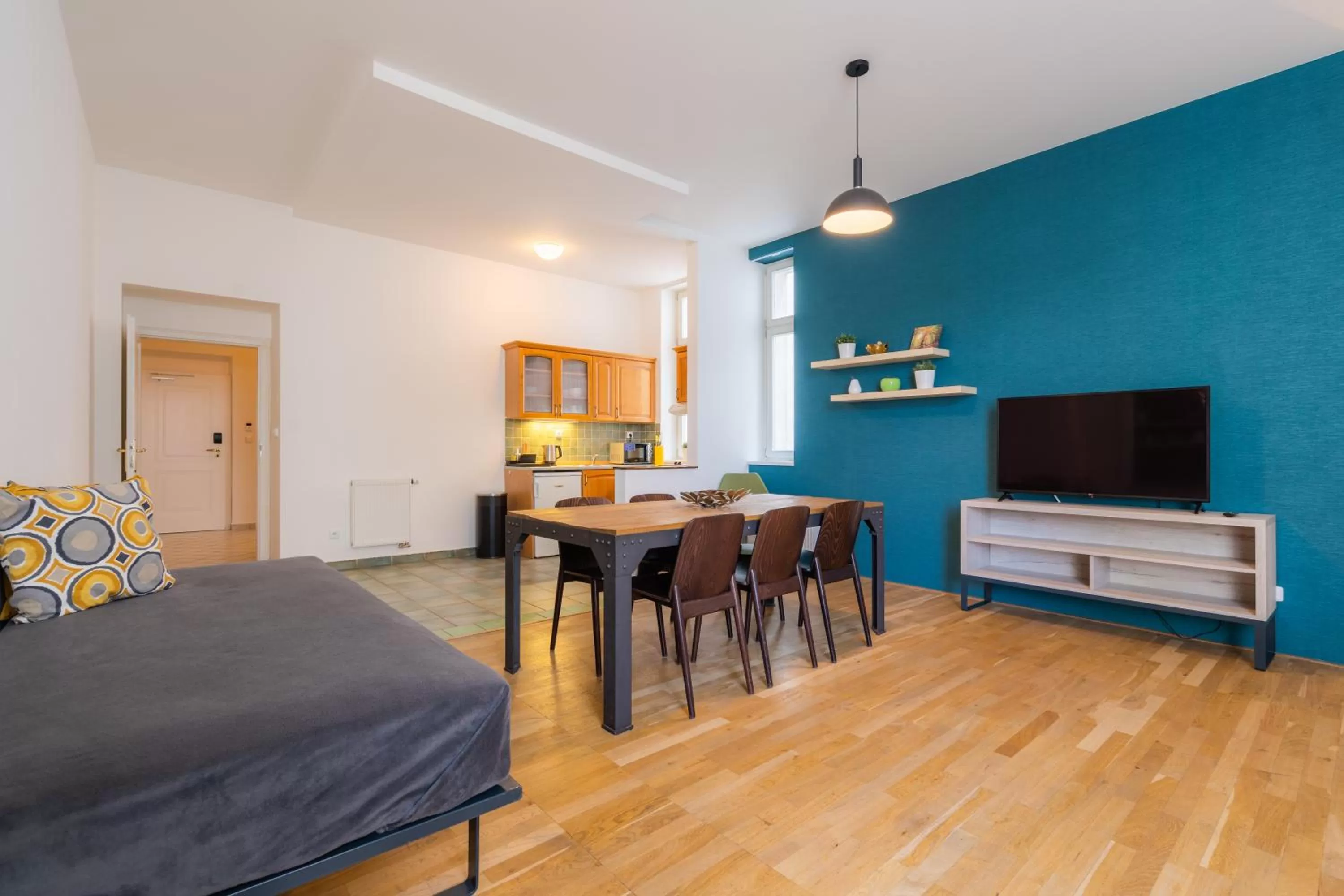 Seating area in EA ApartHotel Melantrich