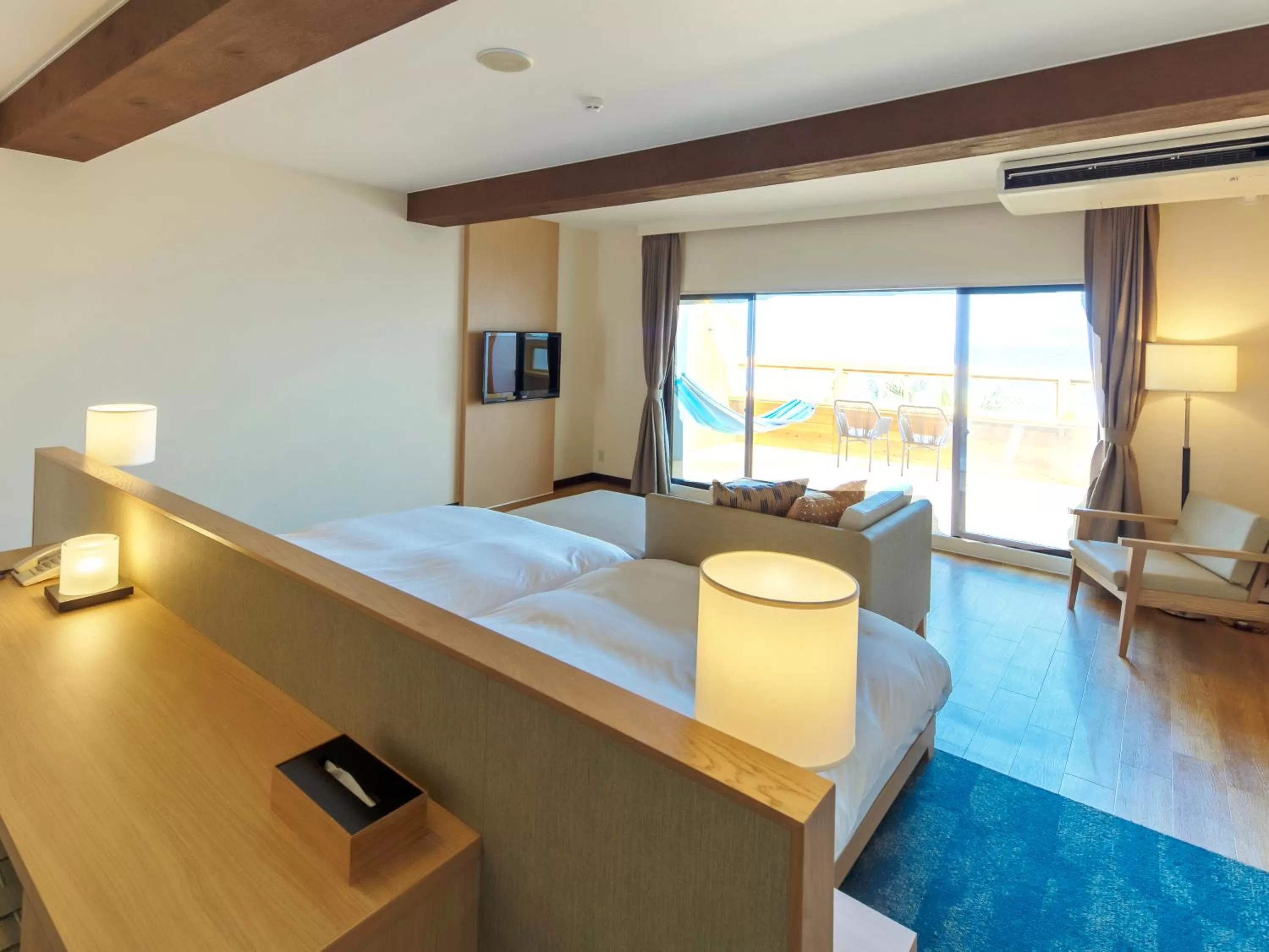 Photo of the whole room, Bed in i + Land Nagasaki
