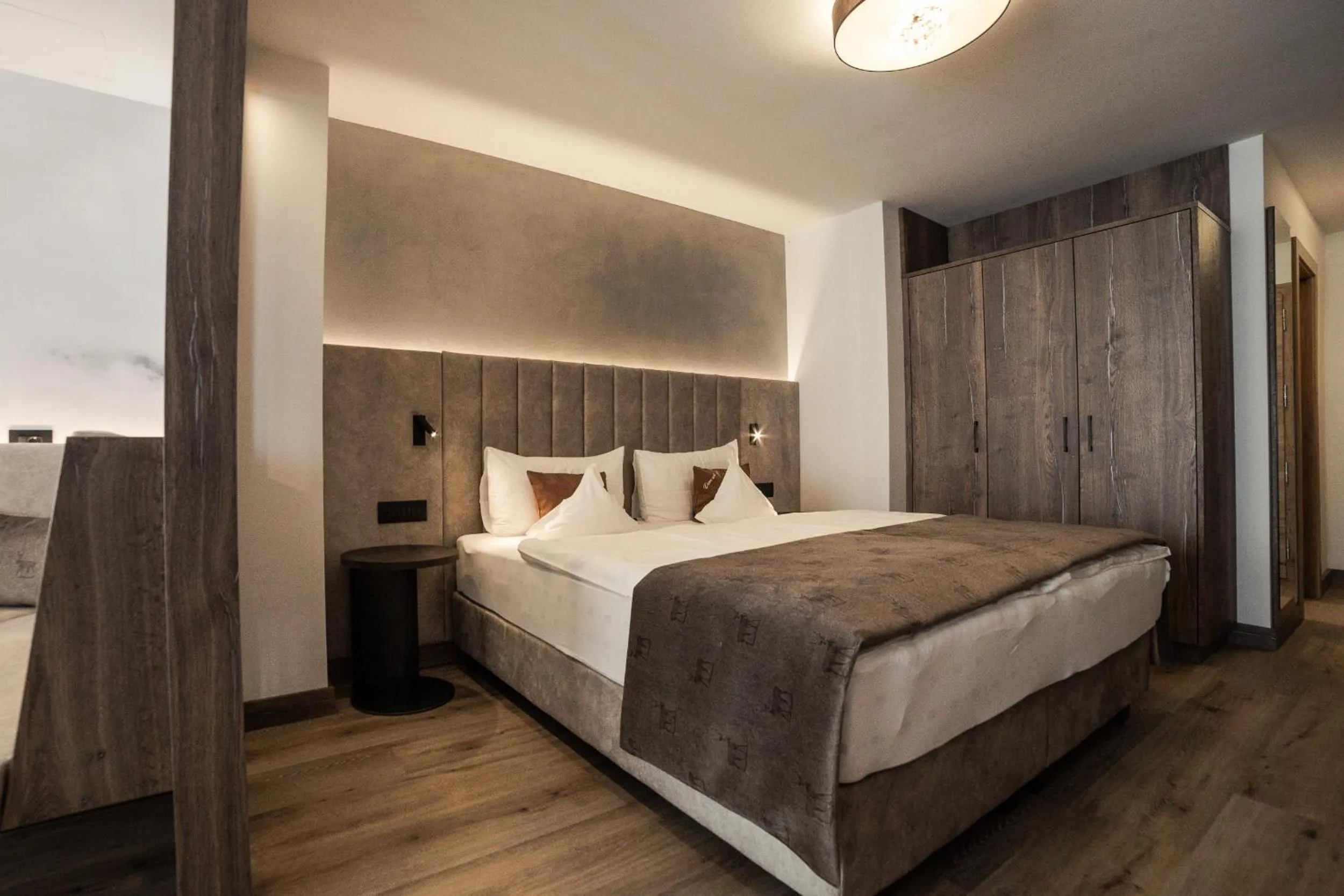 Bed in Freina Mountain Lifestyle Hotel
