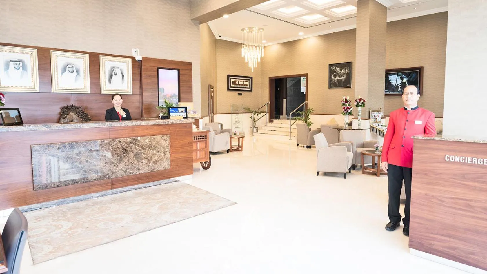 Lobby or reception in Emirates Plaza Hotel