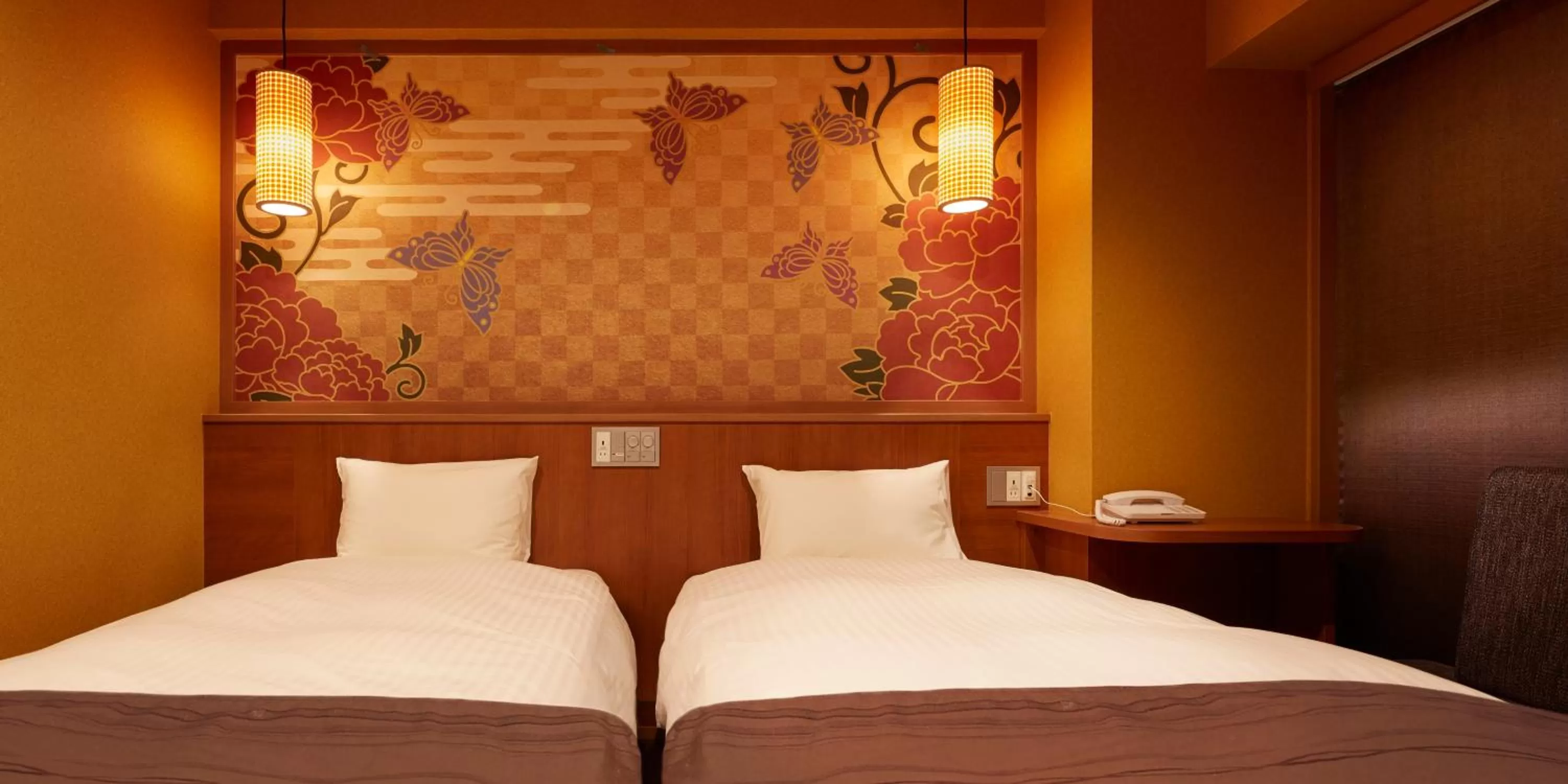 Bed in Sakura Sky Hotel