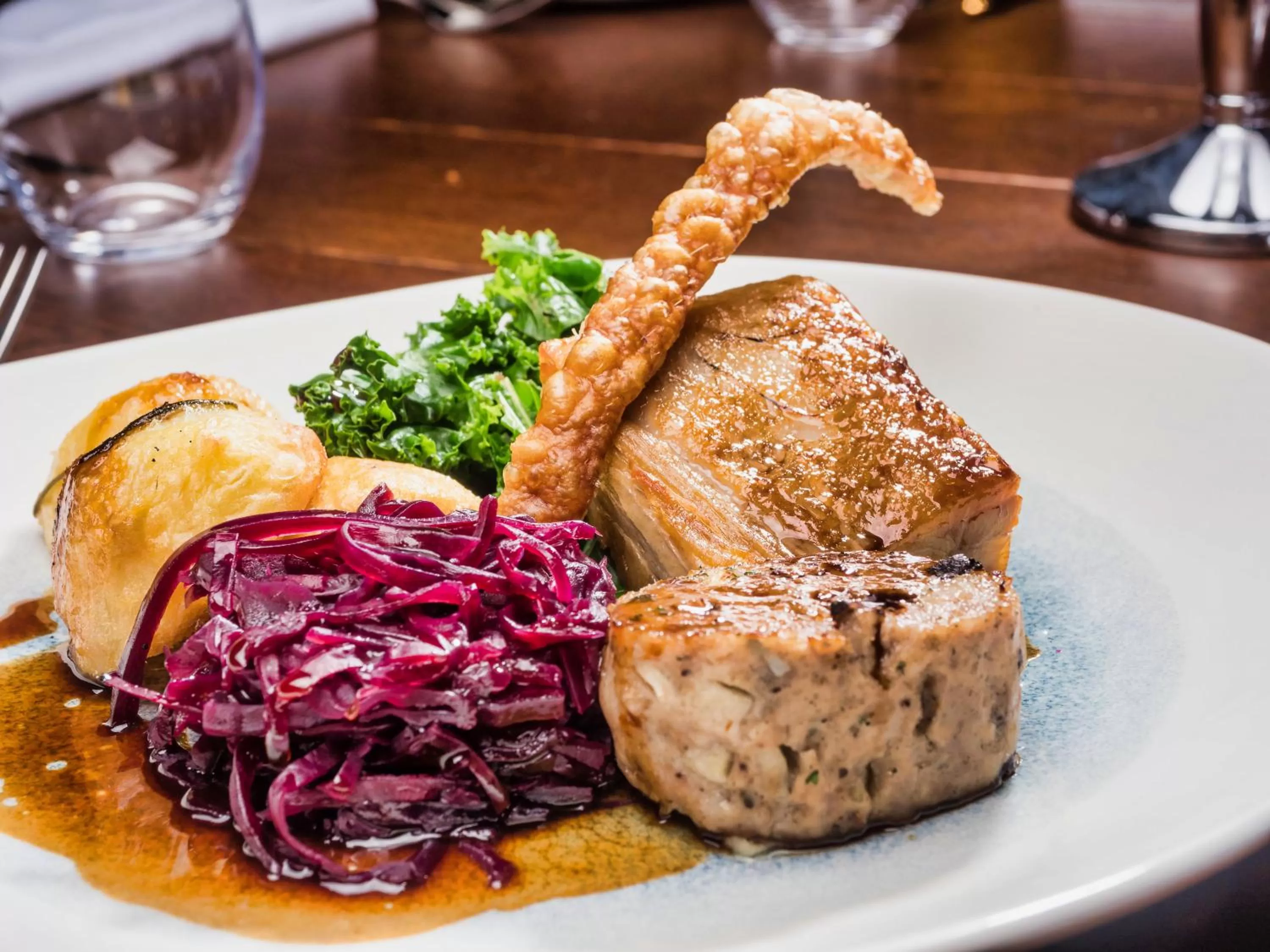 Food in The Feathers Hotel