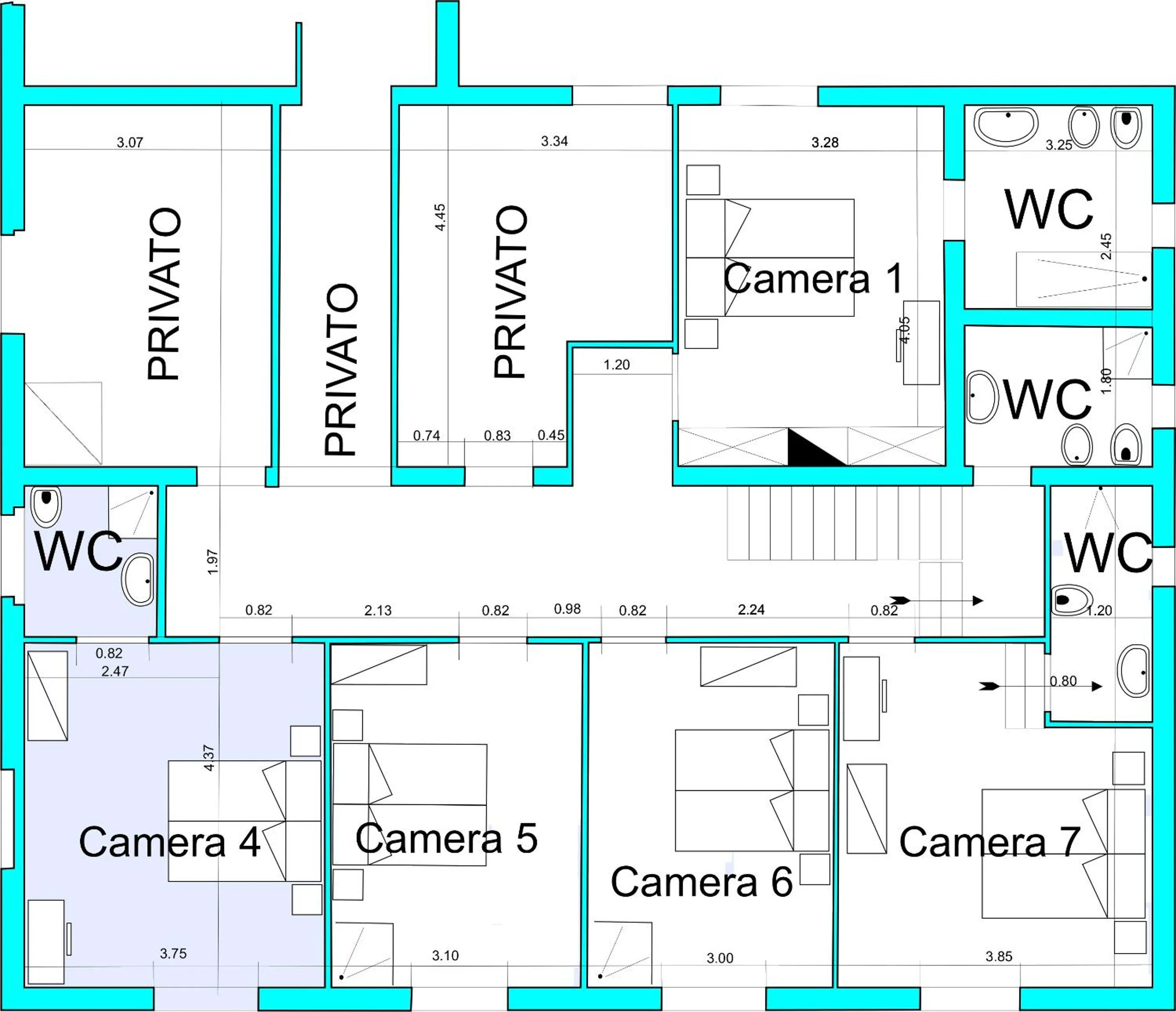 Floor plan in Residence Casprini da Omero