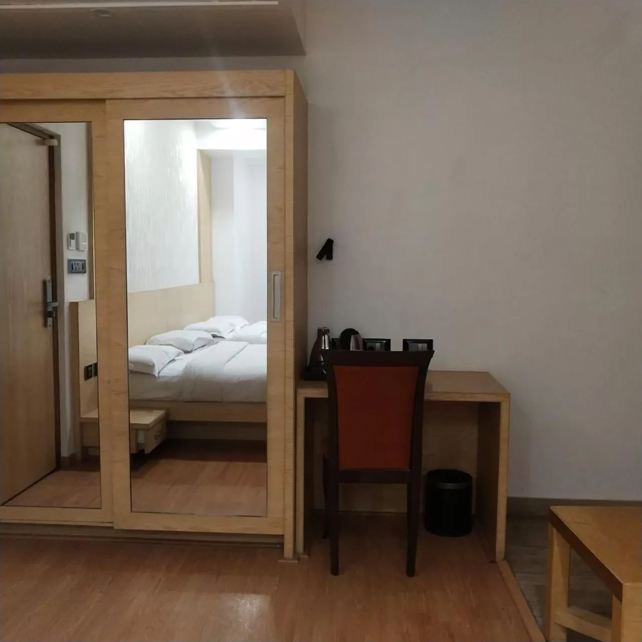 wardrobe, Bed in PPH Living Railotel Coimbatore