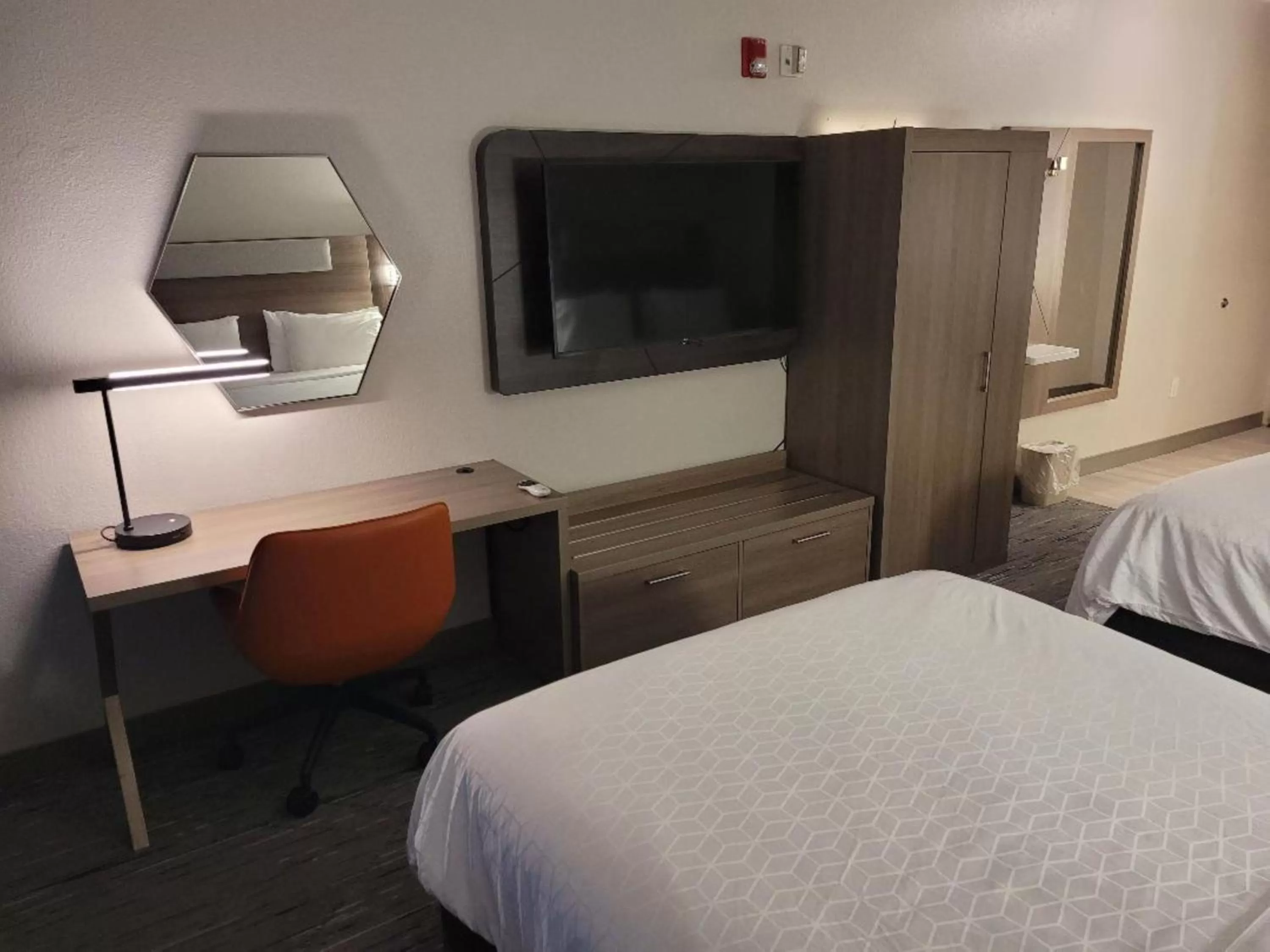 Photo of the whole room, TV/Entertainment Center in Holiday Inn Express Hotel & Suites Starkville, an IHG Hotel