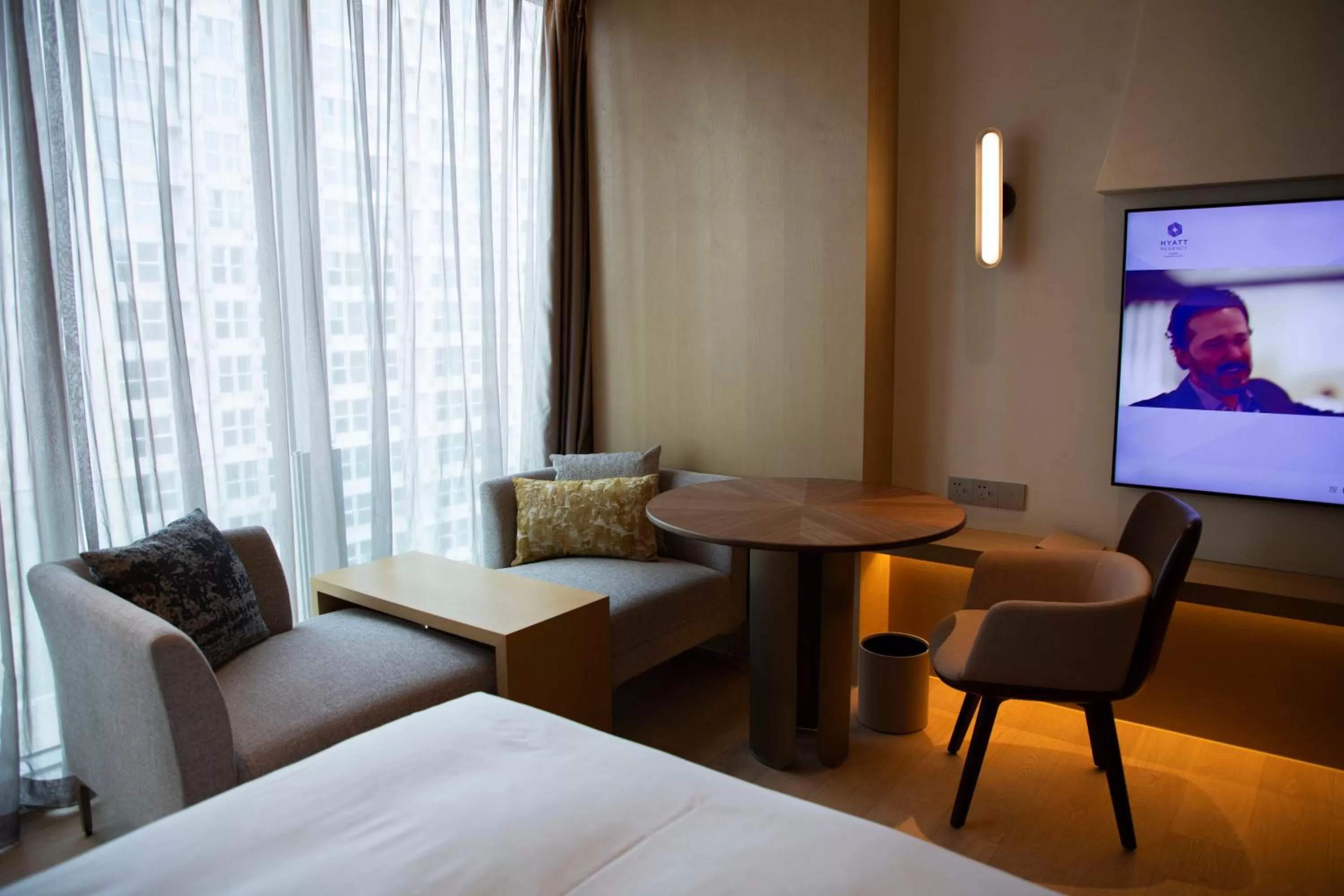 Bed in Hyatt Regency Ningbo Hangzhou Bay