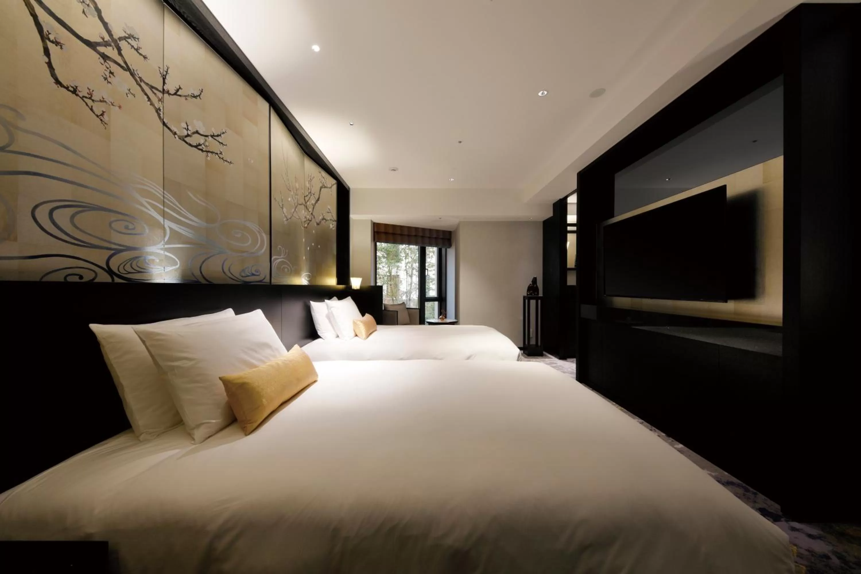 Photo of the whole room, Bed in THE HOTEL SANRAKU KANAZAWA 21th December 2022 OPEN