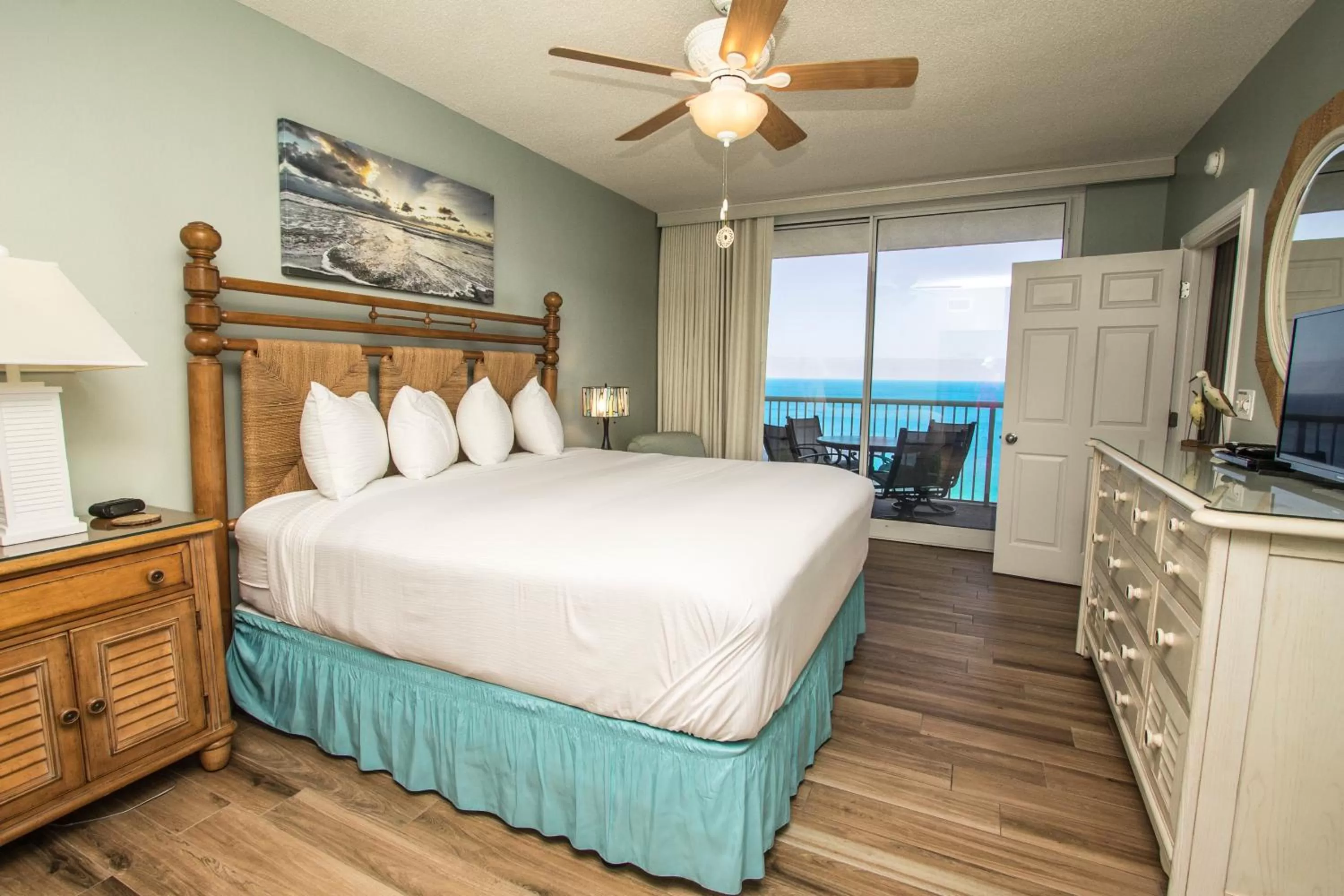 Bed in Majestic Beach Resort, Panama City Beach, Fl