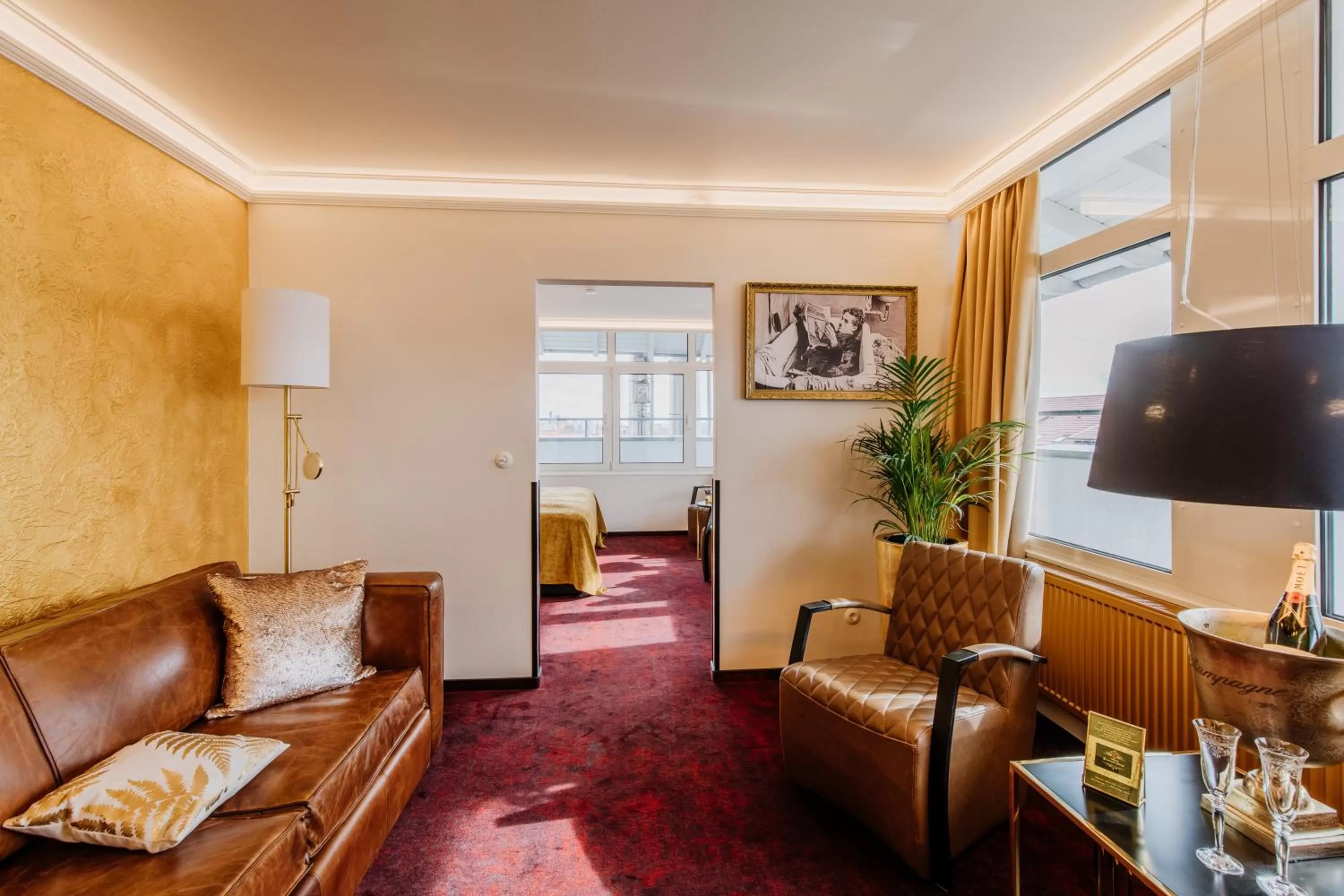 Living room in Nordhäuser Fürstenhof & TinySky-Resort