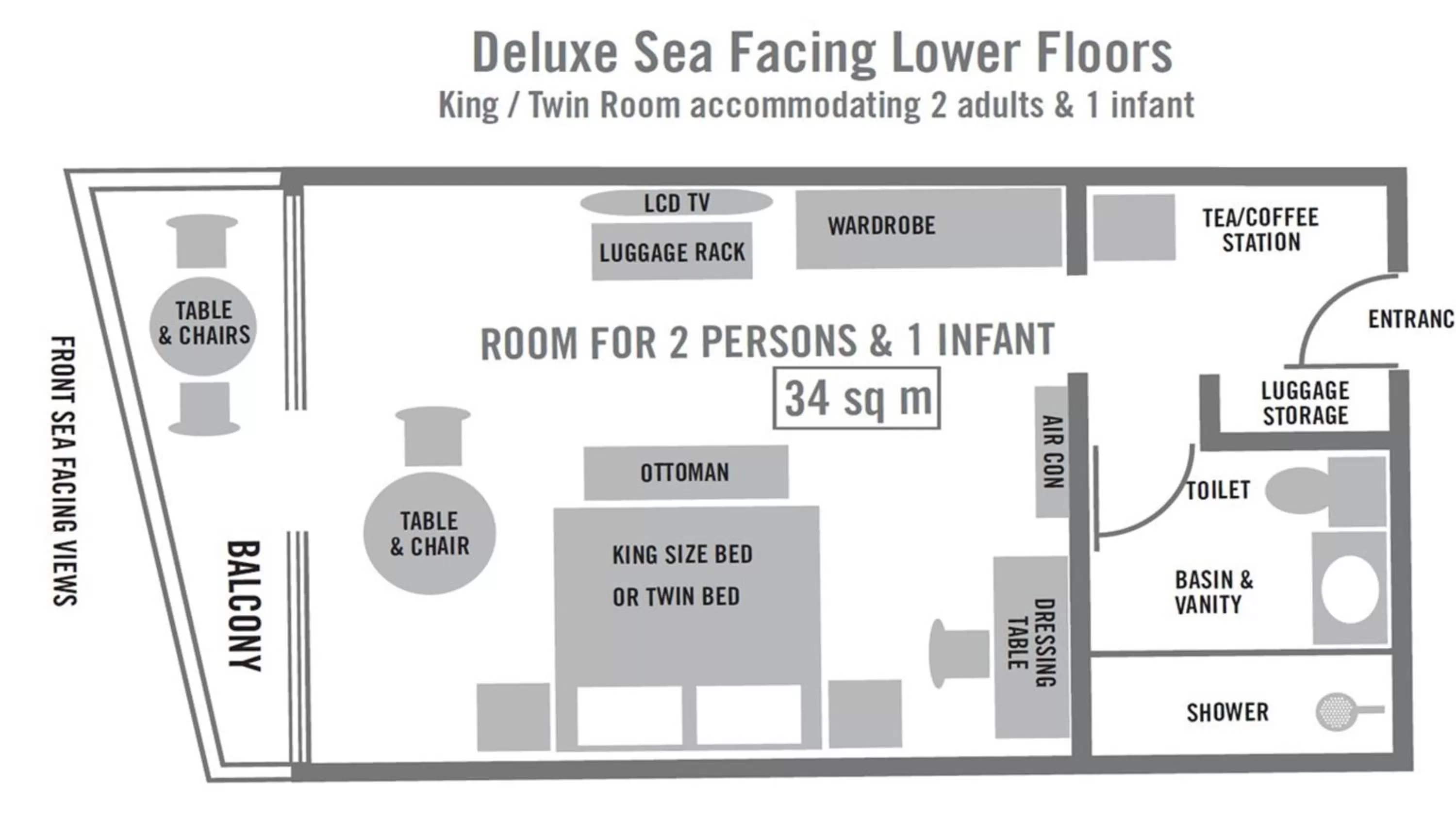 Floor plan in Blue Waters Hotel