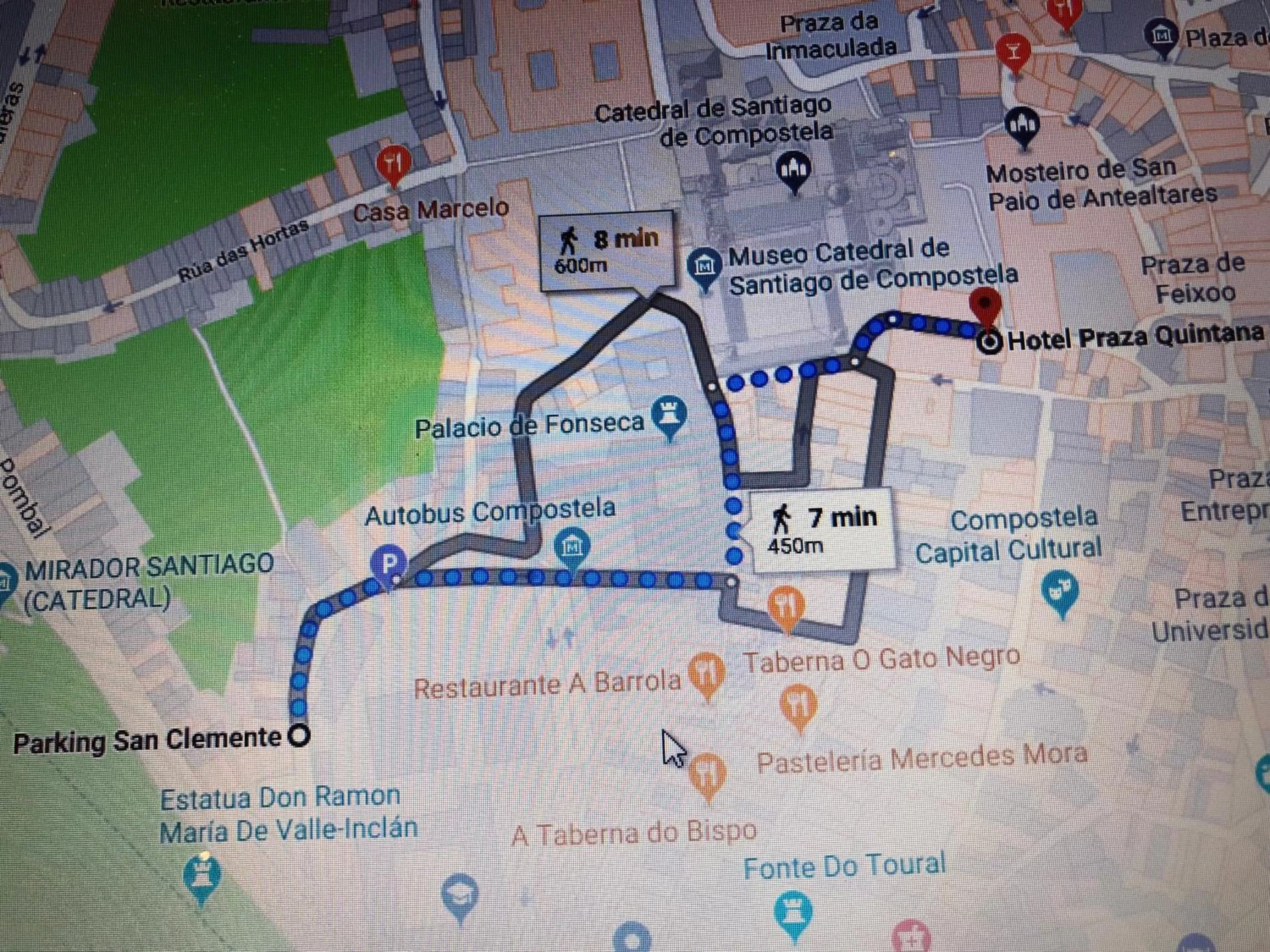 Location in Hotel Praza Quintana