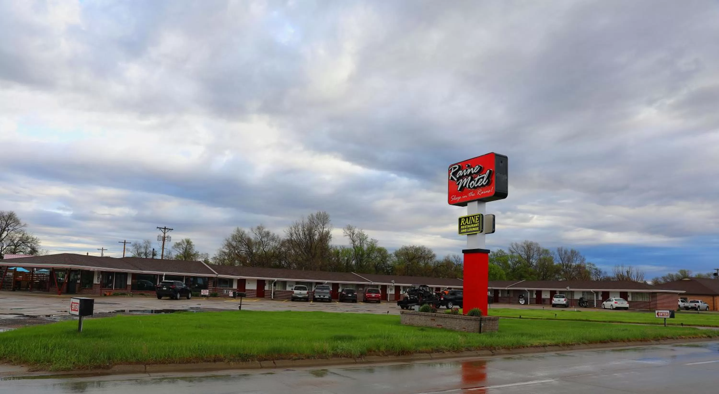 Property logo or sign in Raine Motel