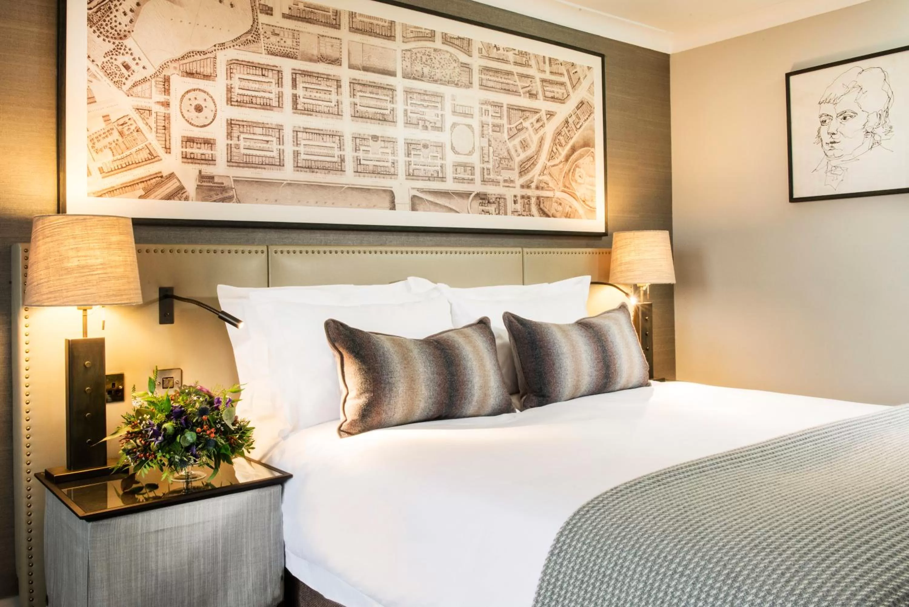 Decorative detail, Bed in InterContinental Edinburgh The George by IHG
