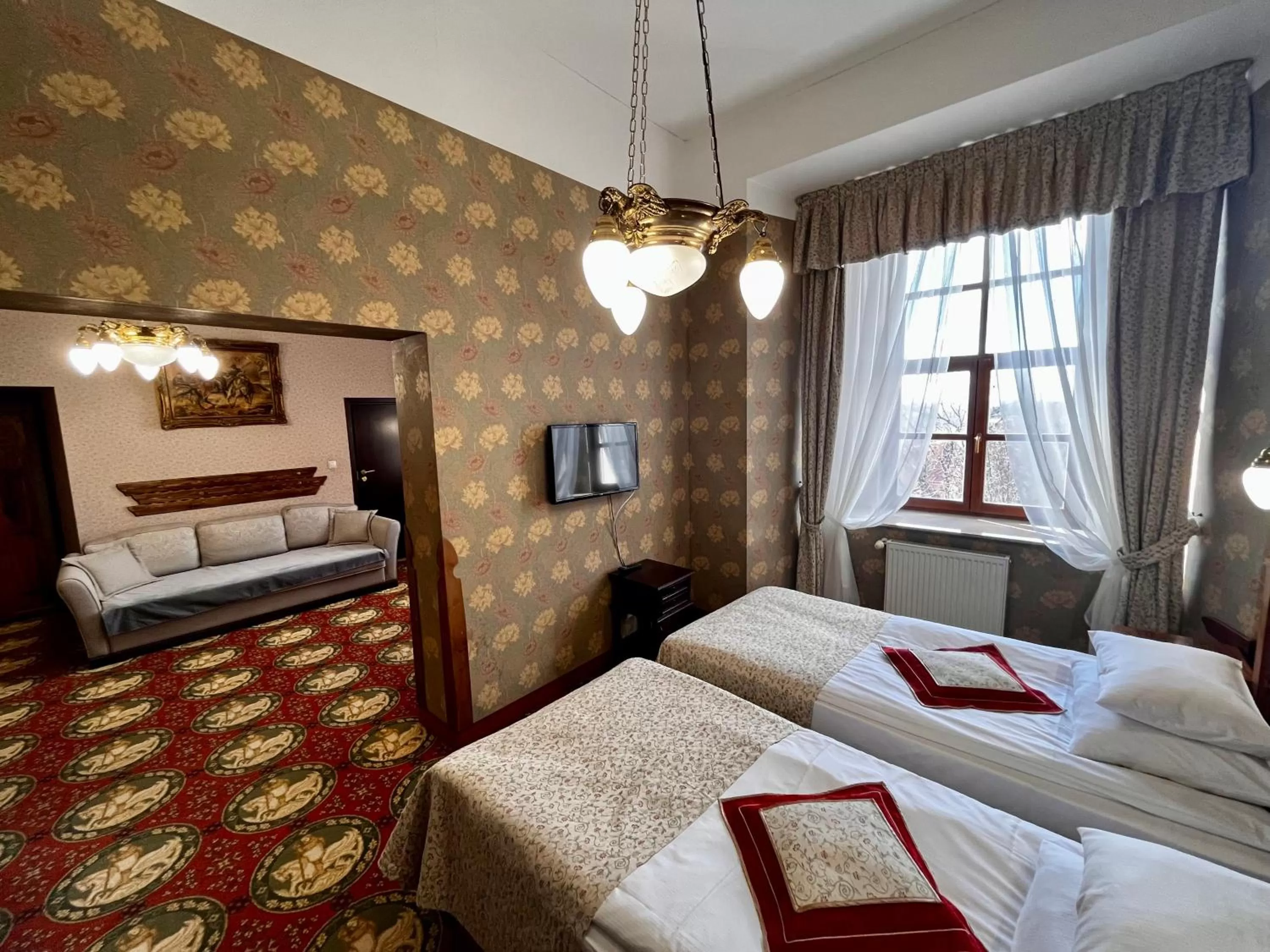 Bedroom, Bed in Hotel Zamek Ryn