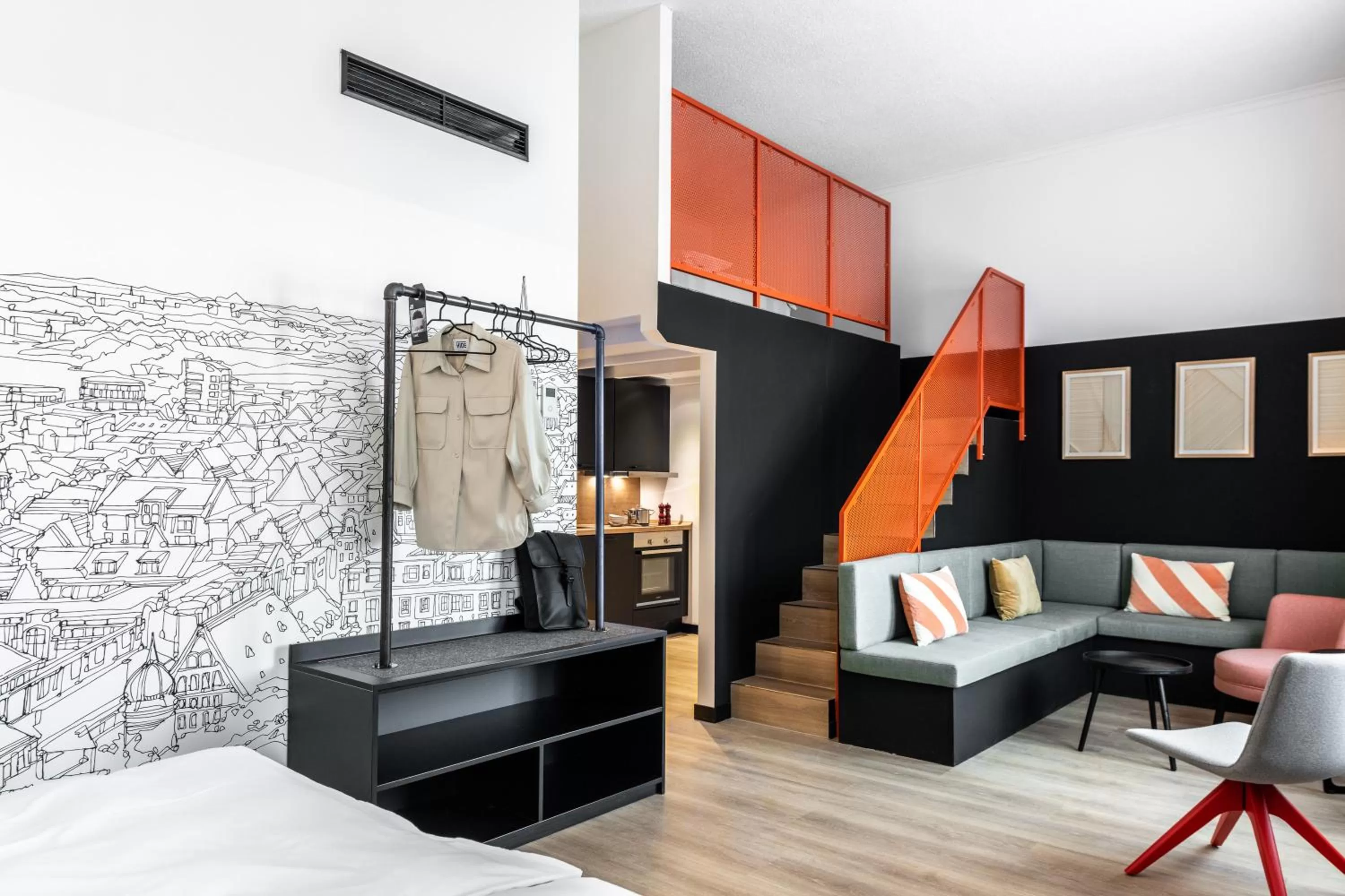 Bed in Pentahotel Rostock