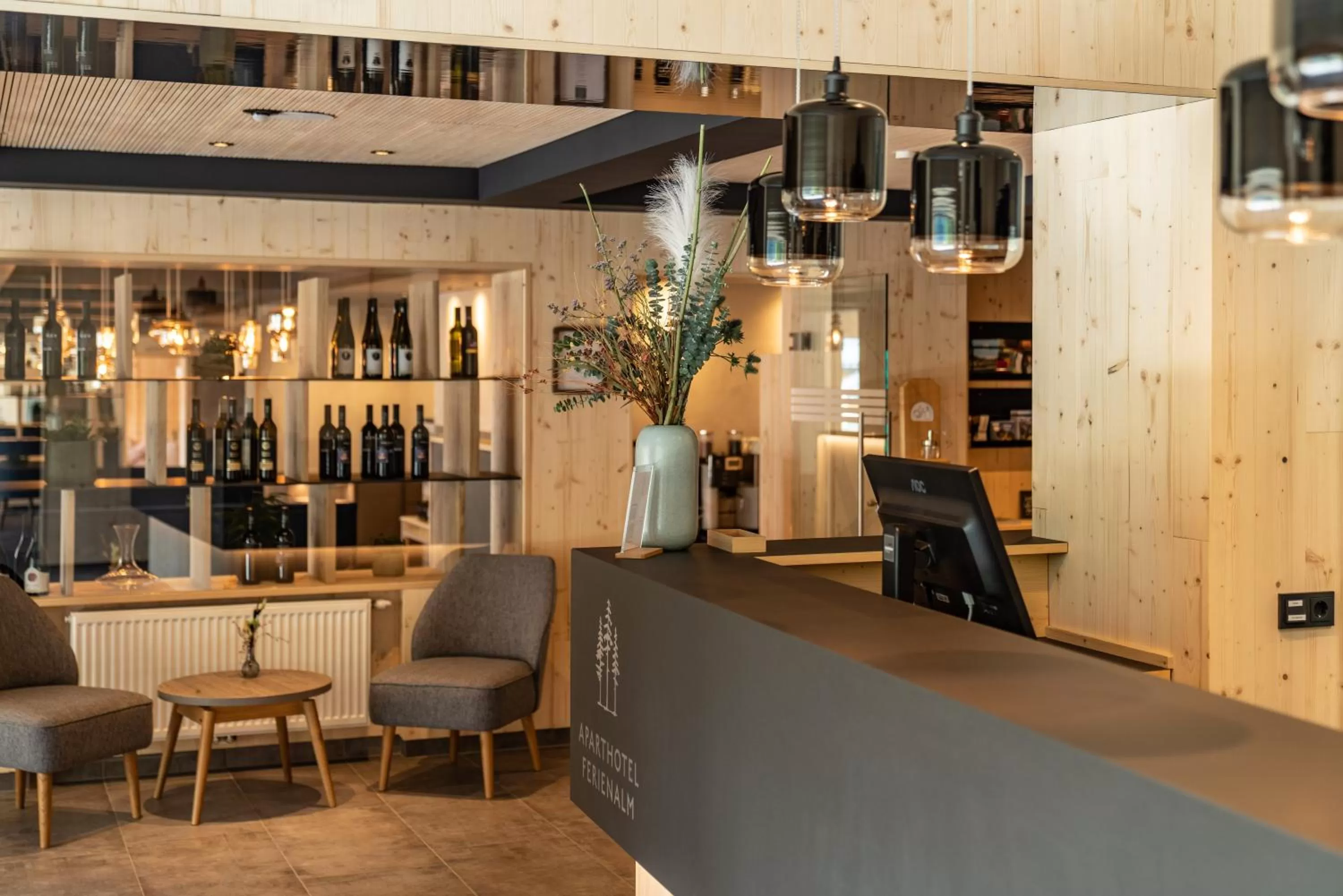 Lobby or reception in Ferienalm Panorama Hotel