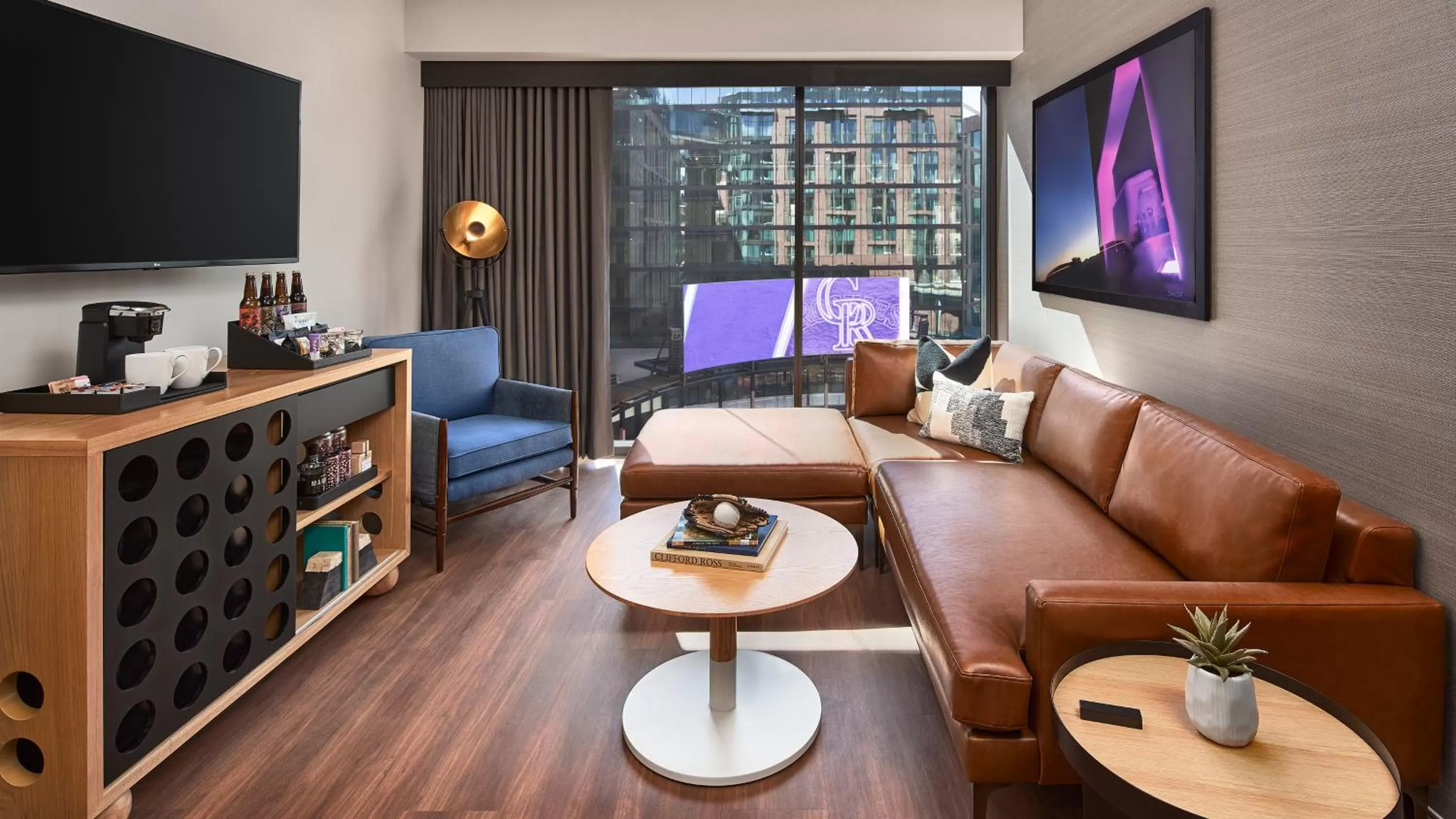 Living room in The Rally Hotel at McGregor Square