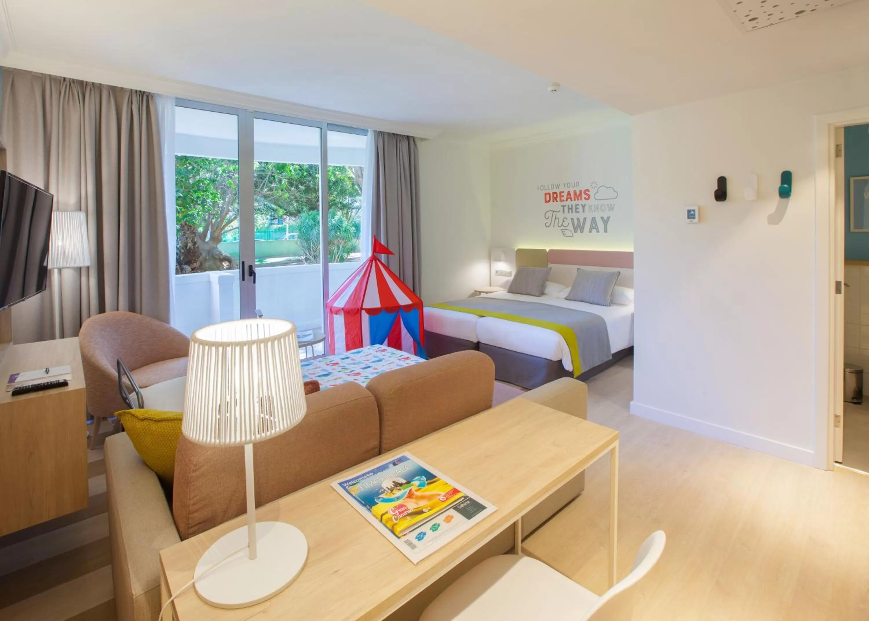 Living room, Bed in Abora Buenaventura by Lopesan Hotels