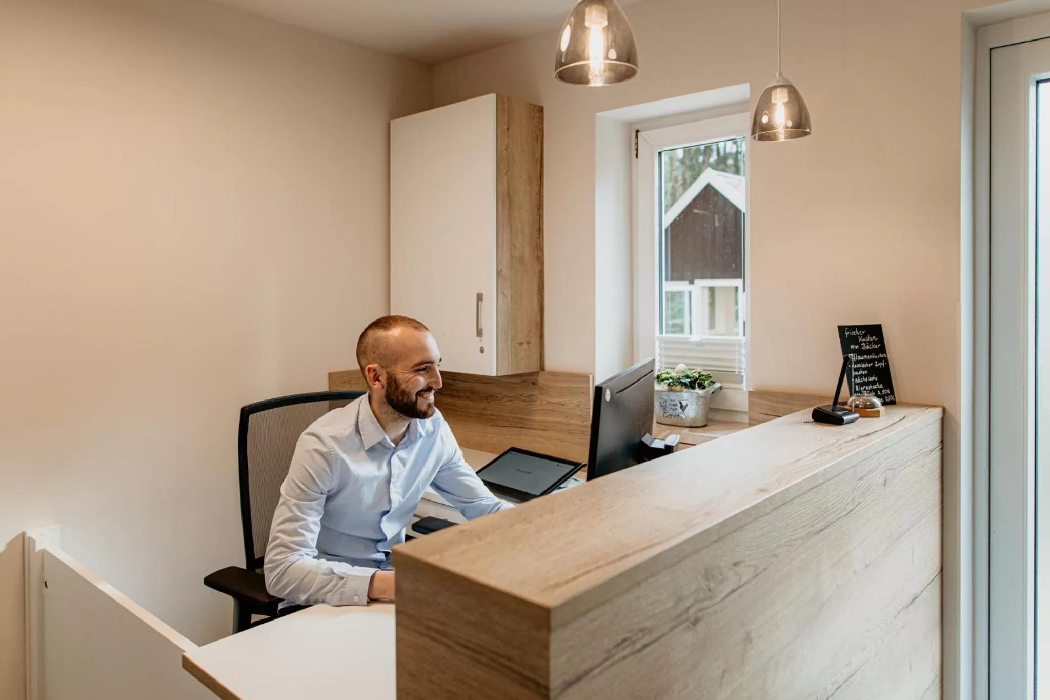 Lobby or reception in Bergpension Laasen Perle Rathen