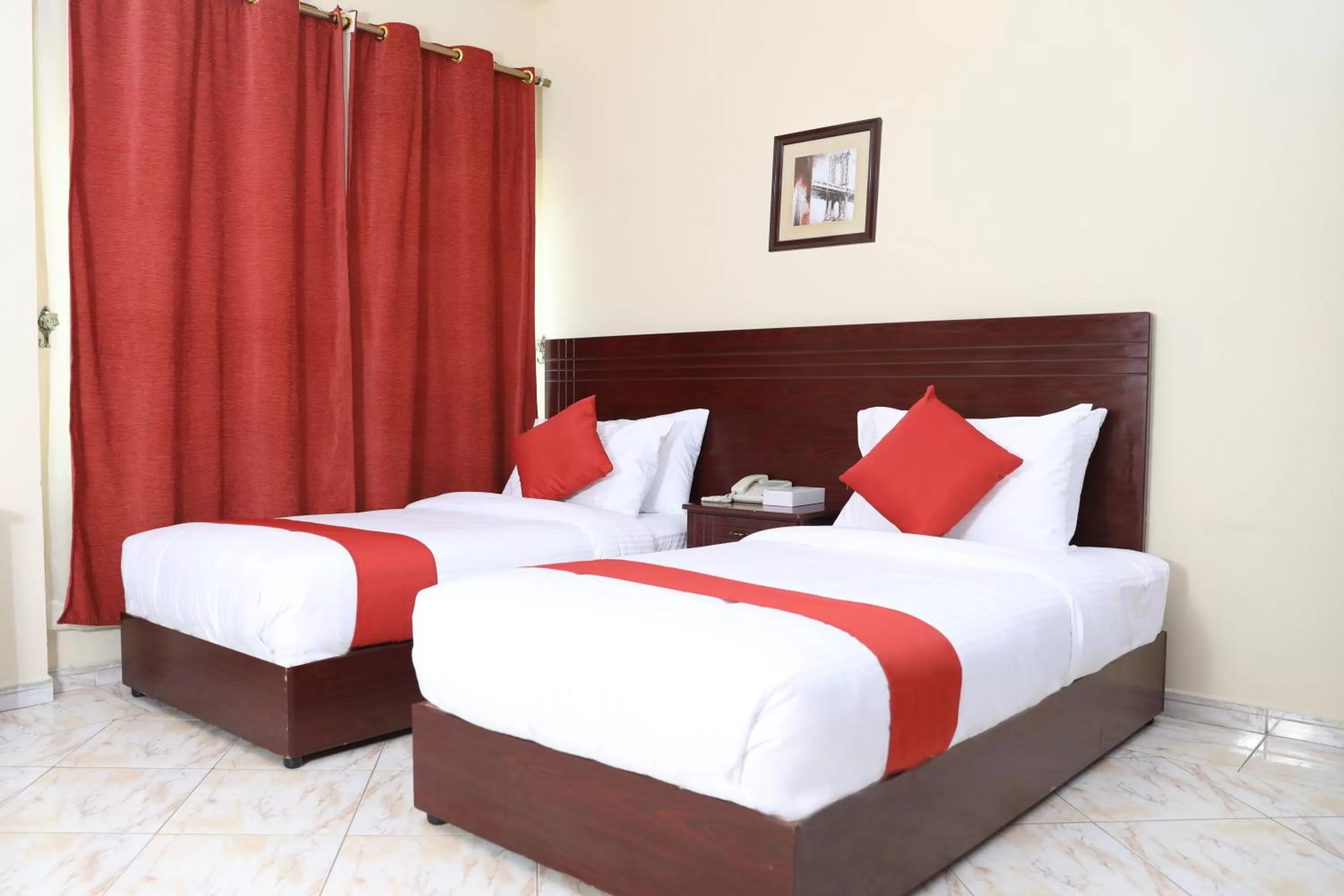 Bed in Ruwi Beach Hotel Apartments - MAHA HOSPITALITY GROUP