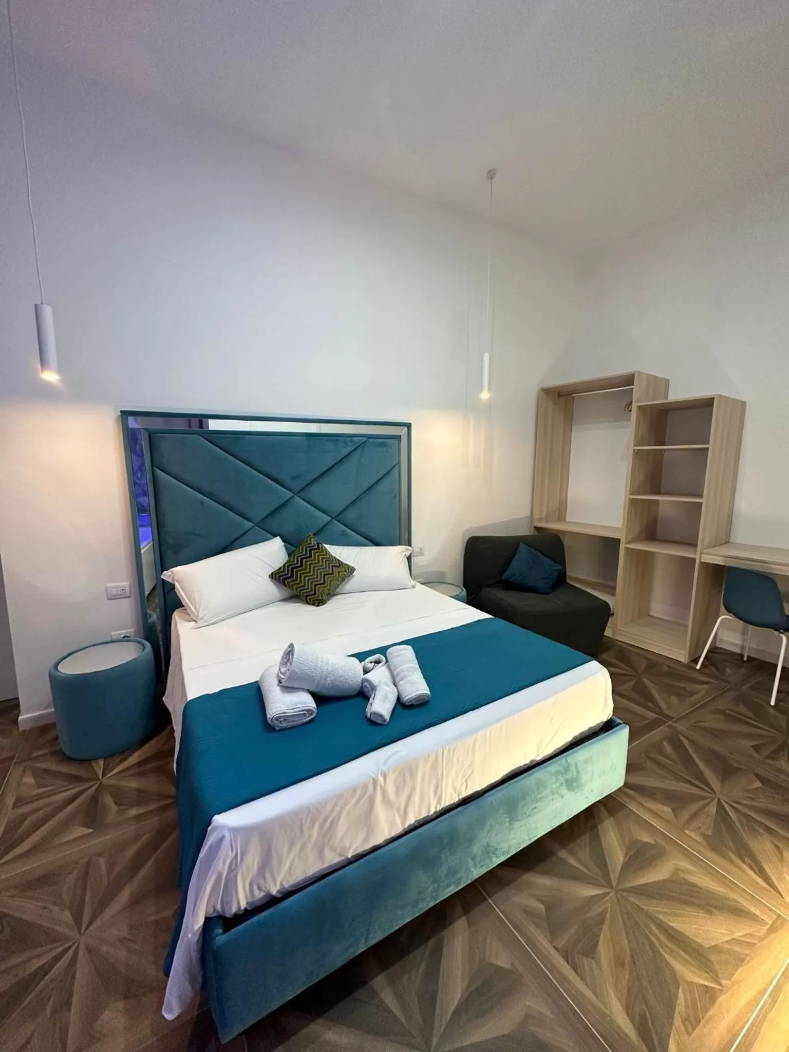 Bed in San Ferdinando suite room