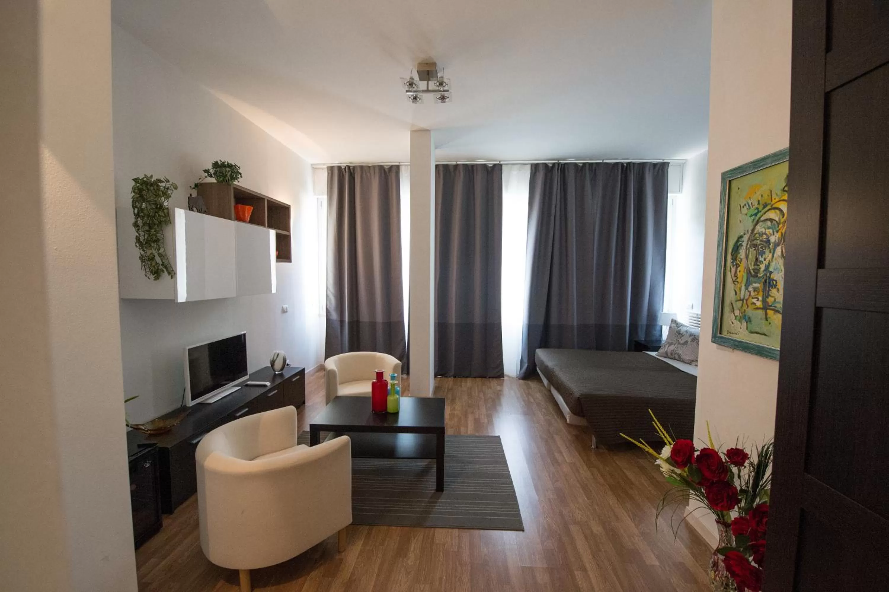 Living room, Bed in Residenza Cenisio