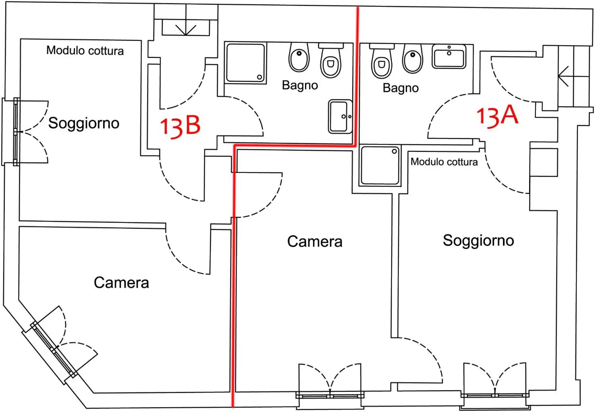 Floor plan in Apartment Lake Maggiore - ITALIA