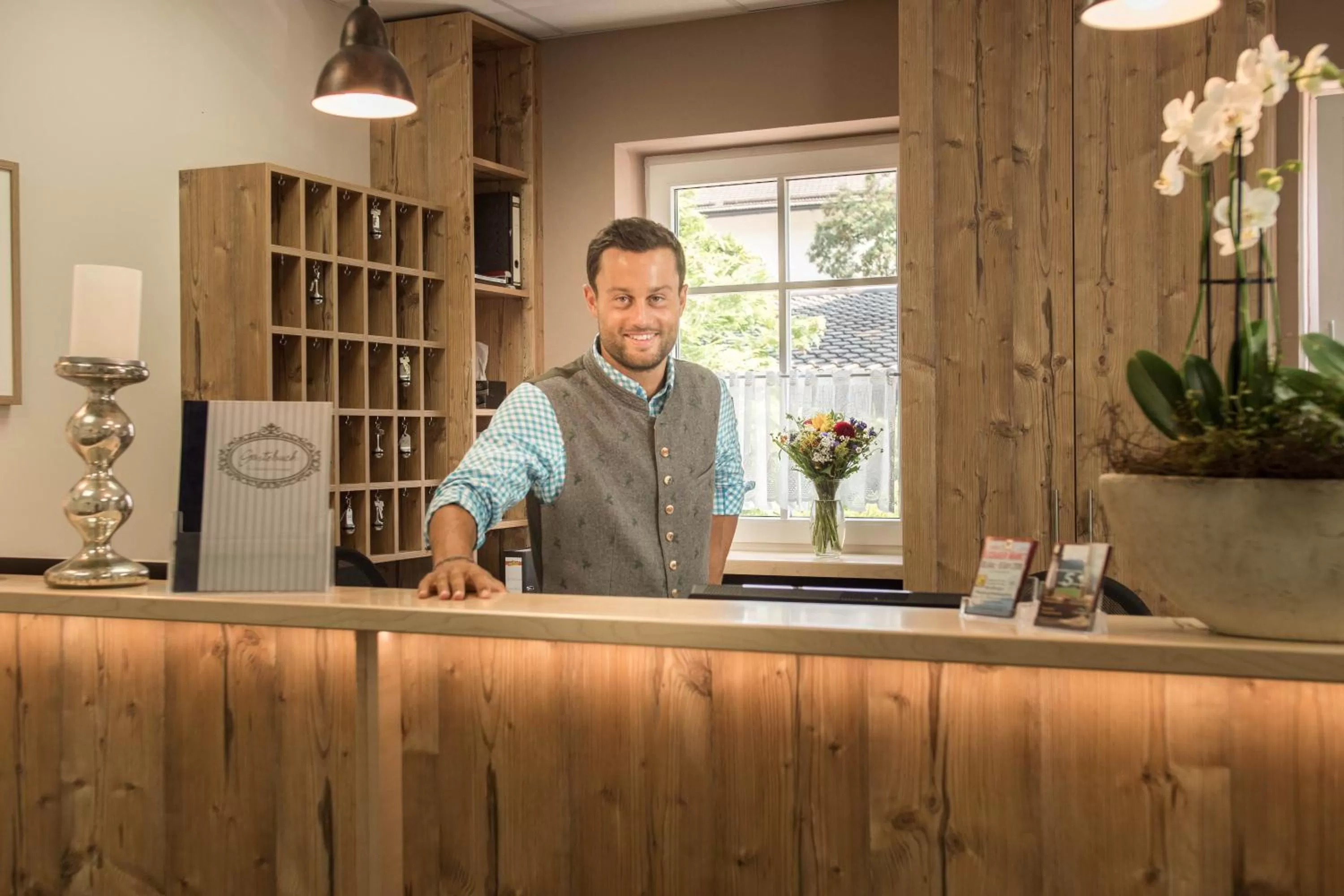 Lobby or reception in Gasthof Kampenwand Aschau