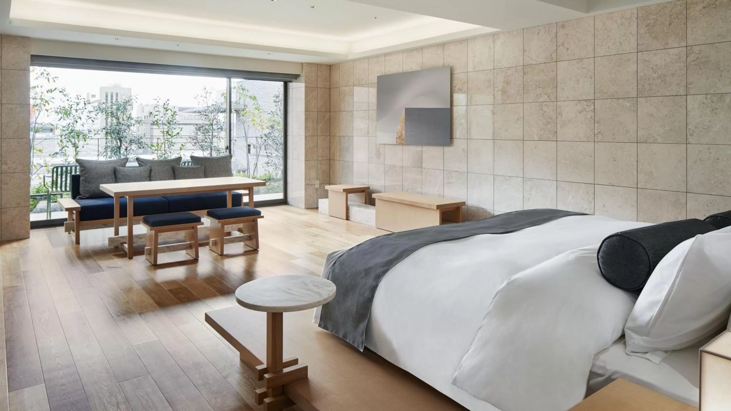 Balcony/Terrace, Bed in The Thousand Kyoto