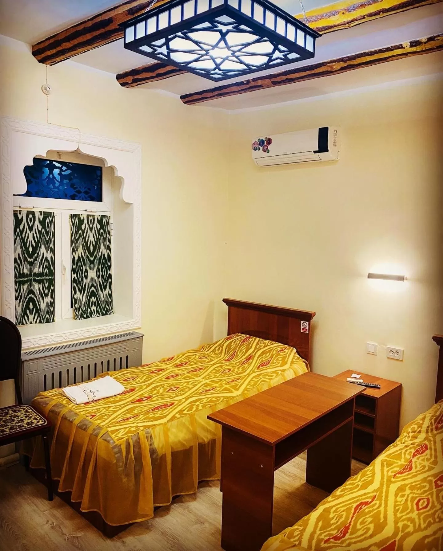 Bed in Bukhara house hotel