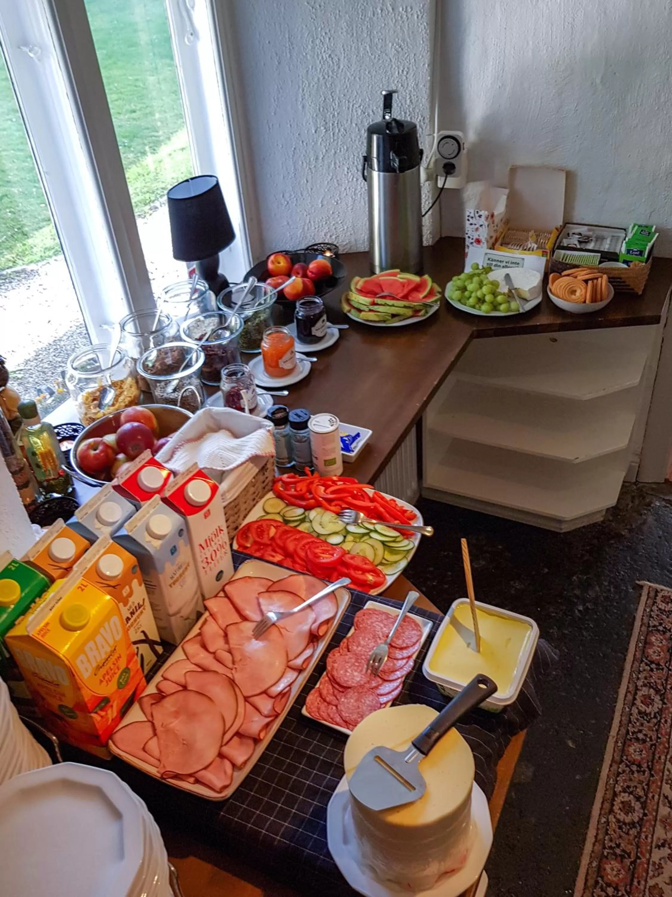 Continental breakfast in Stora Herrestad B&B