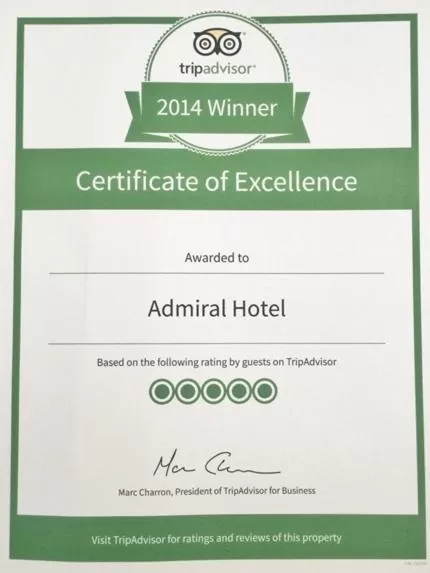 Certificate/Award in Admiral Guest House