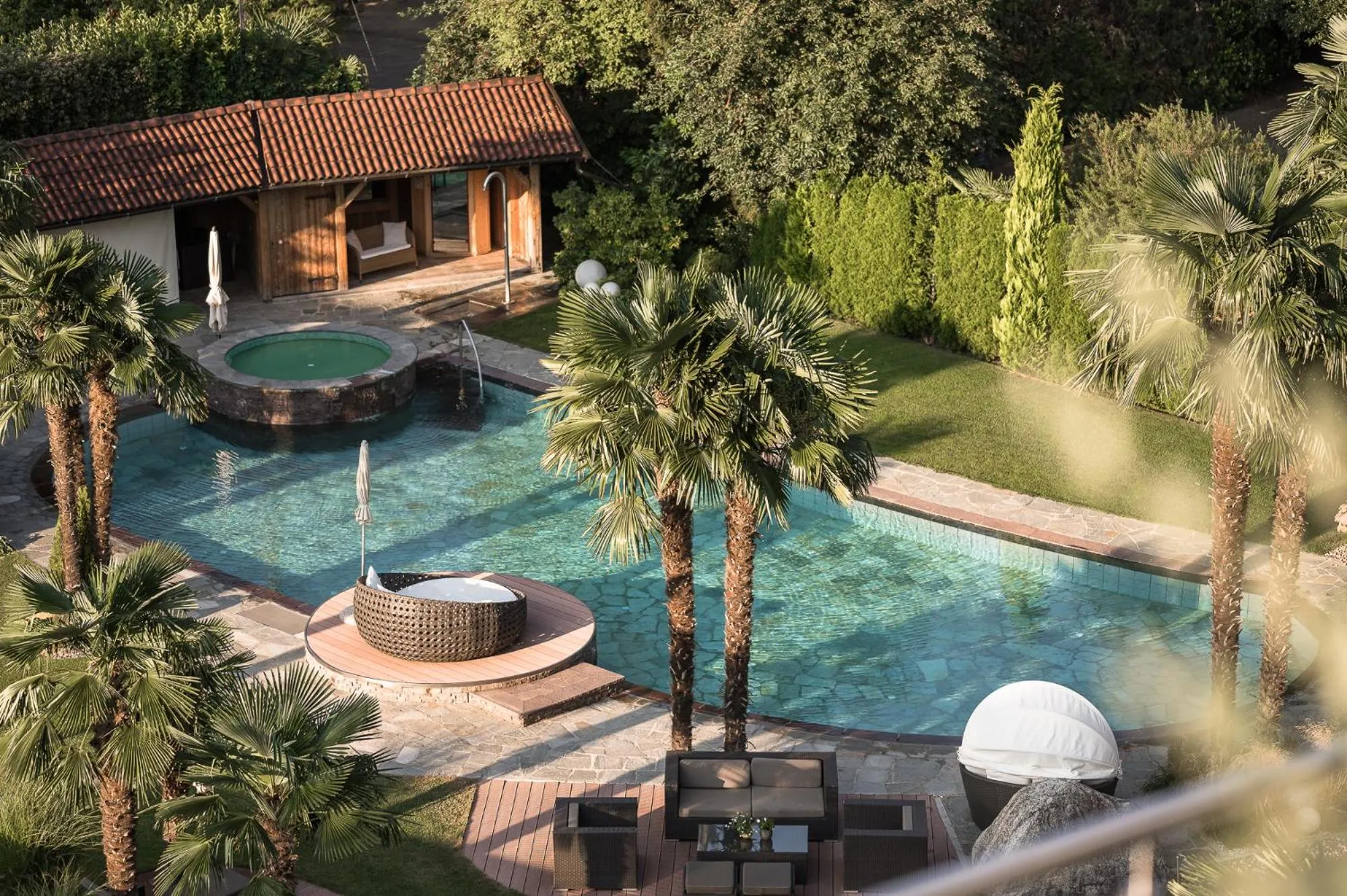 Garden, Pool View in Hotel Das Dorner