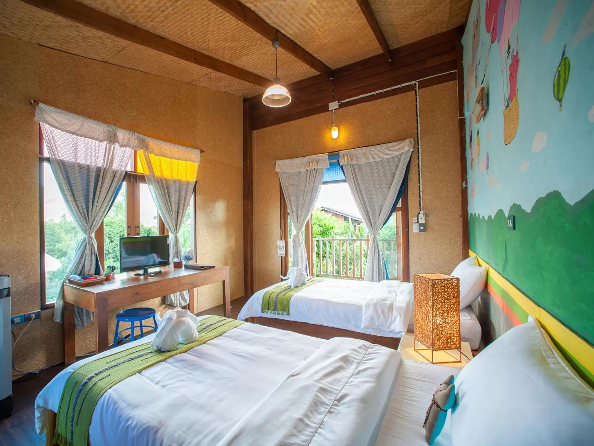 Bedroom, Bed in Baan Chokdee Pai Resort